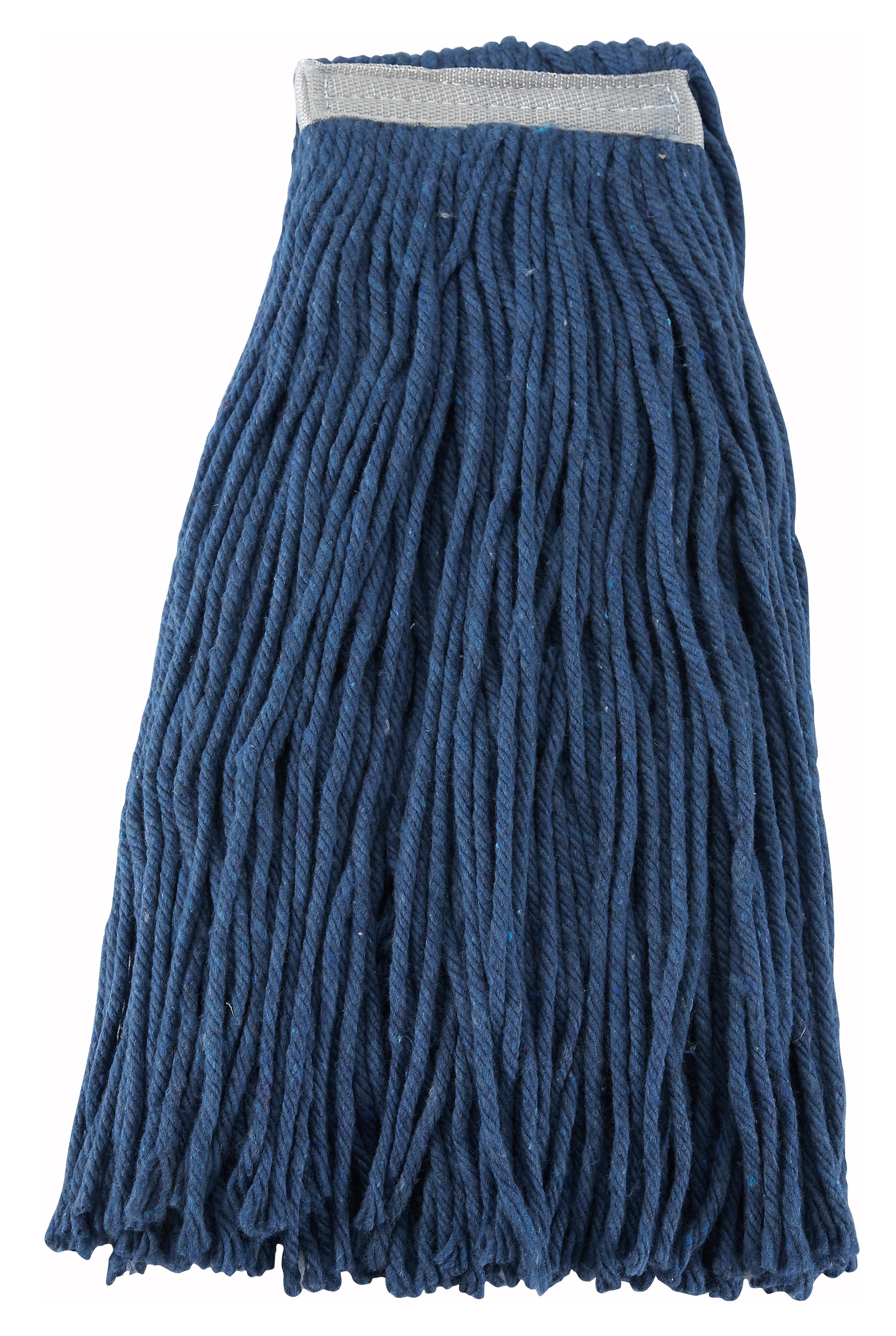 Winco 20 oz Blue Cut-End Wet Mop Head - Heavy-Duty Cotton Yarn - Image 2