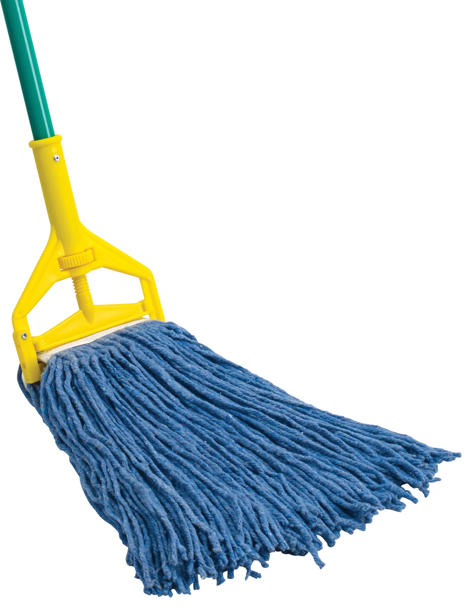 Winco 20 oz Blue Cut-End Wet Mop Head - Heavy-Duty Cotton Yarn - Image 3