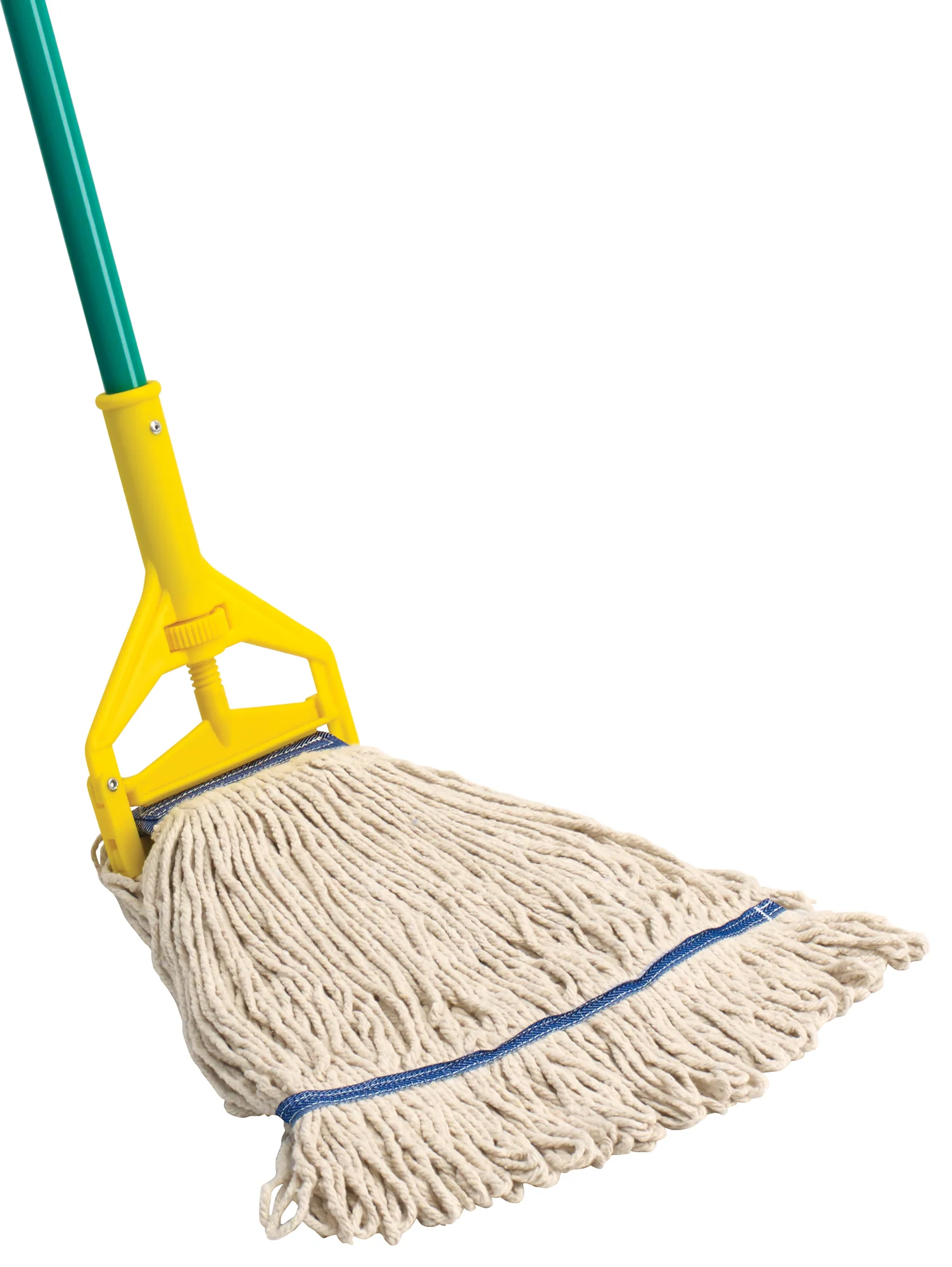 Winco MOP-20W 7 Inch Wet Mop Head White Yarn 20oz Looped End - Image 2
