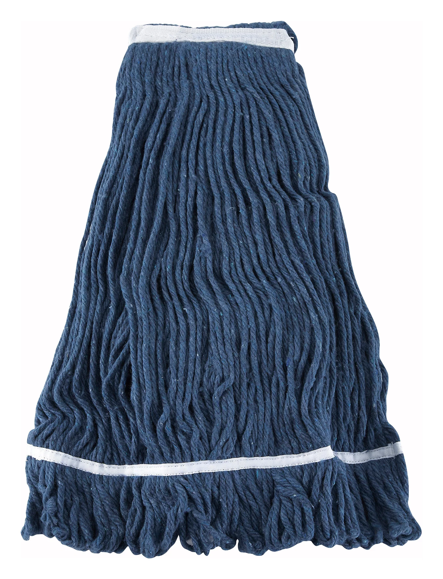 Winco MOP-32 32 Oz Loop End Wet Mop Head Blue Cotton Polyester - Image 2