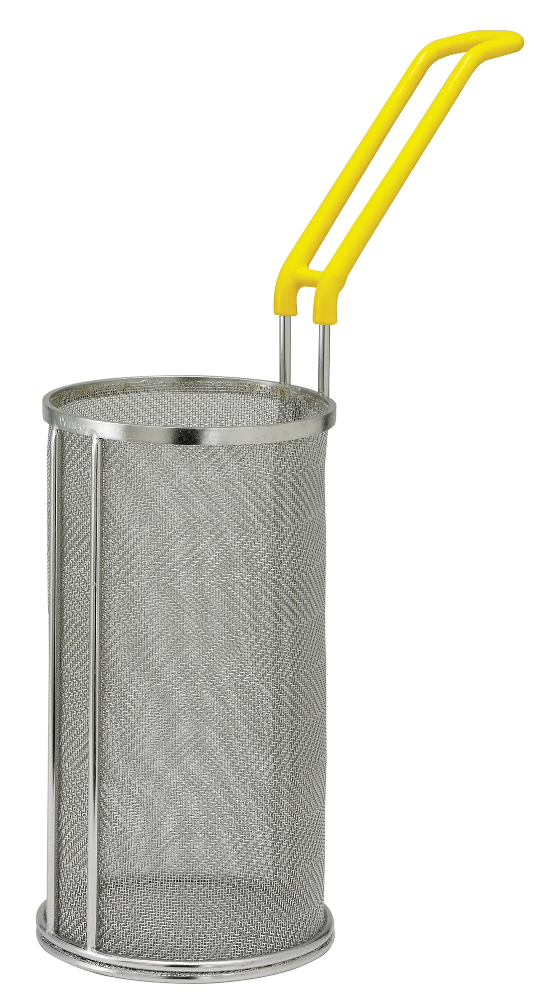 Winco MPF-59 5 Inch Diameter Connoisseur Pasta Basket with Ergonomic Handle Reinforced Frame Super Fine Mesh Stainless Steel - Image 2
