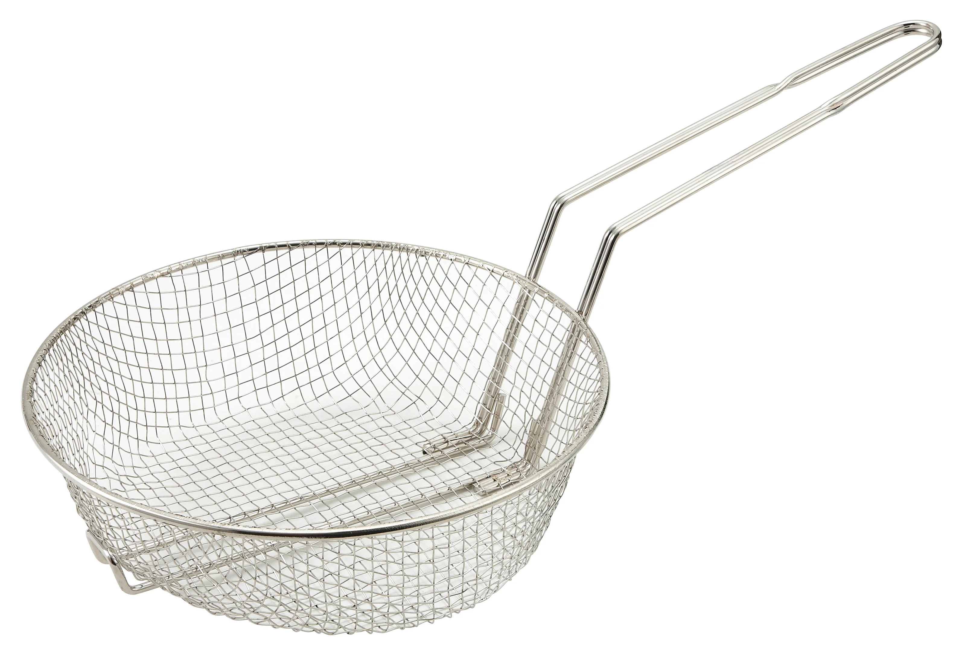 Winco MSB-12M 12 Inch Diameter Culinary Basket Medium Mesh Nickel Plated Steel