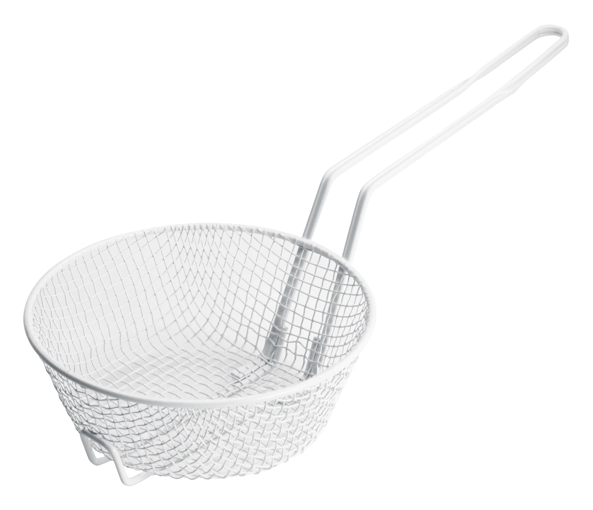 Winco MSBW-08M 8 Inch Diameter Breading Basket Medium Mesh Plastic Coated Steel Wire - Image 2
