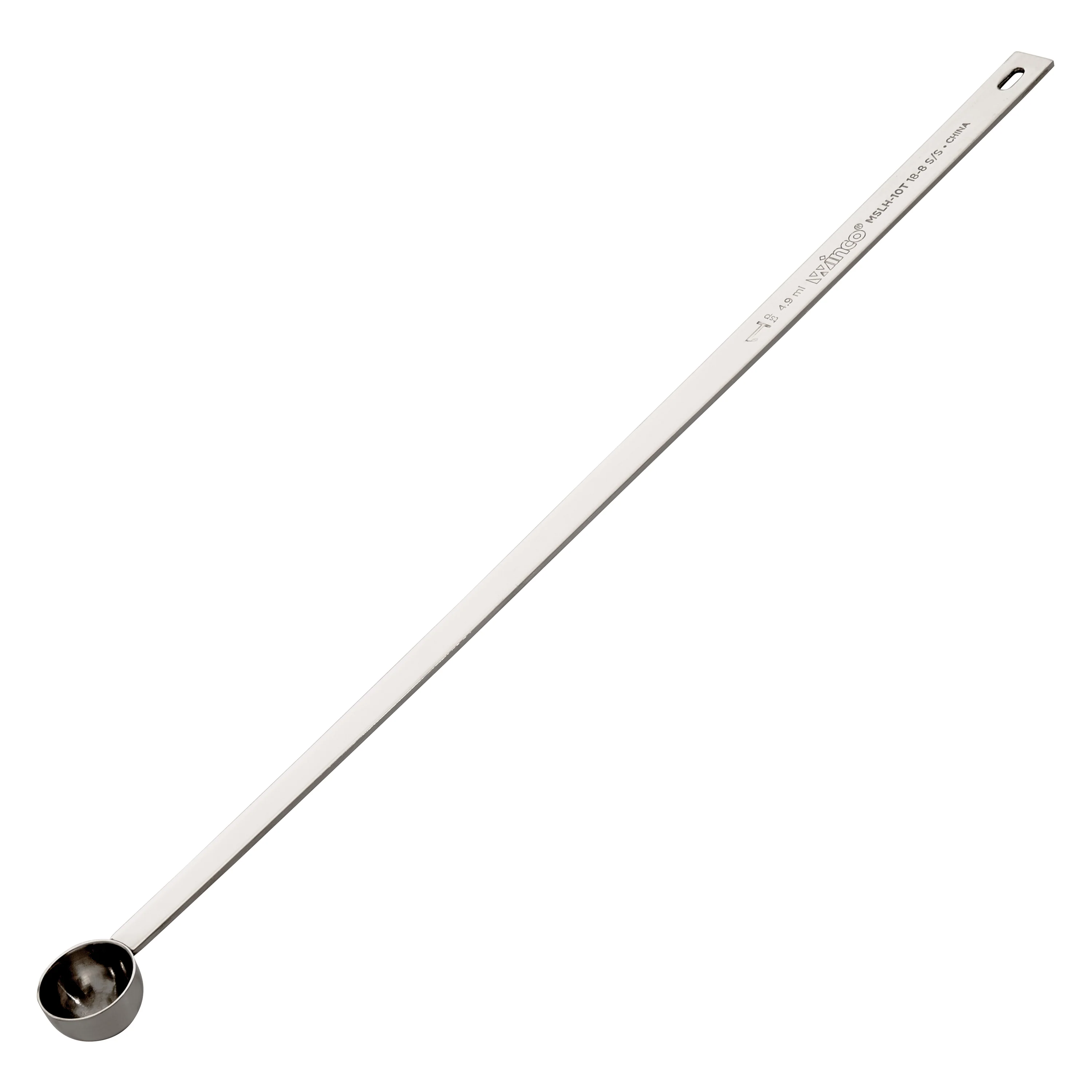 Winco MSLH-10T 15 Inch Long Handle Measuring Spoon Heavy Duty Stainless Steel