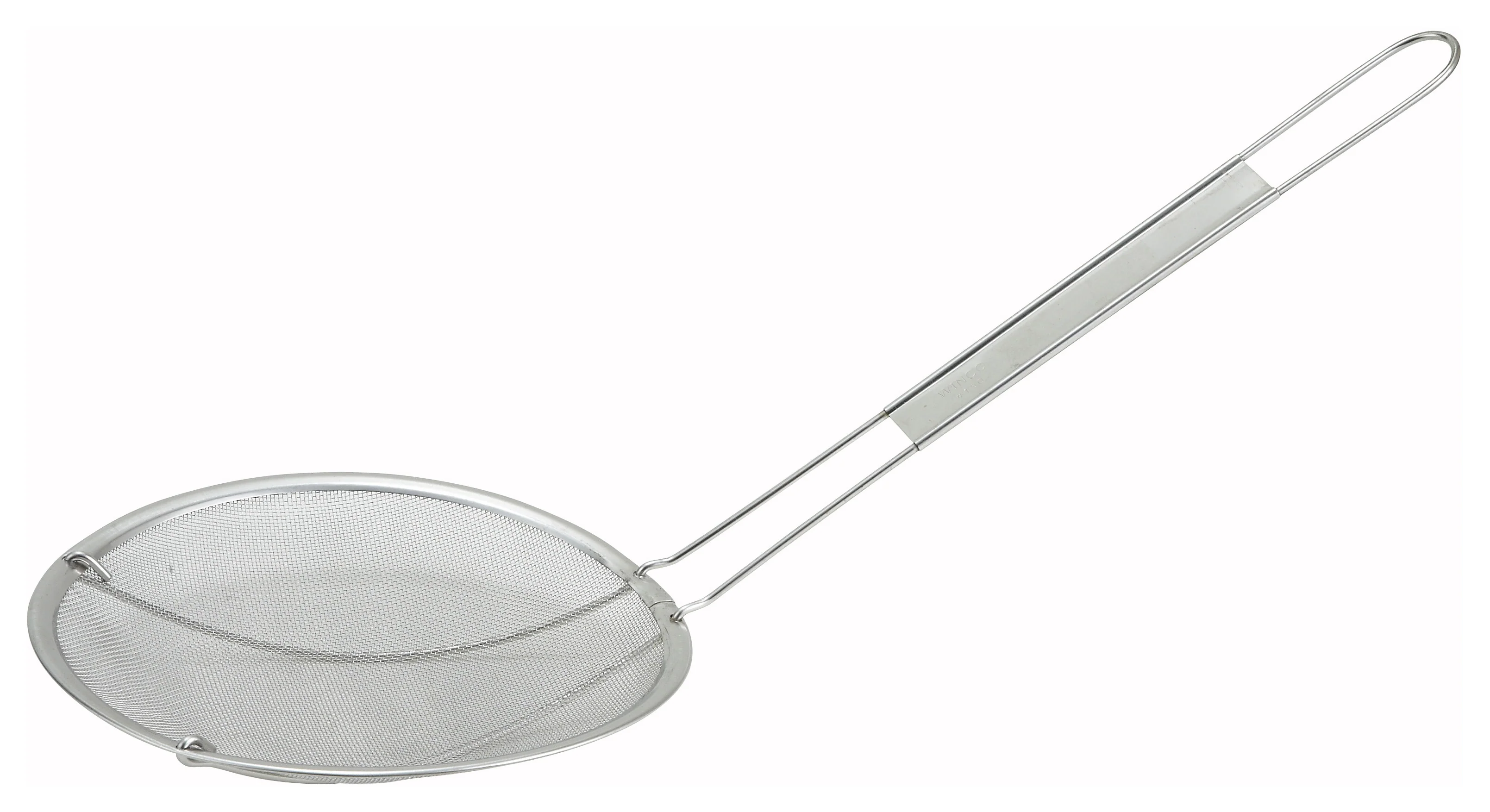Winco MSS-6F 6 Inch Diameter Single Fine Mesh Strainer with Handle Stainless Steel