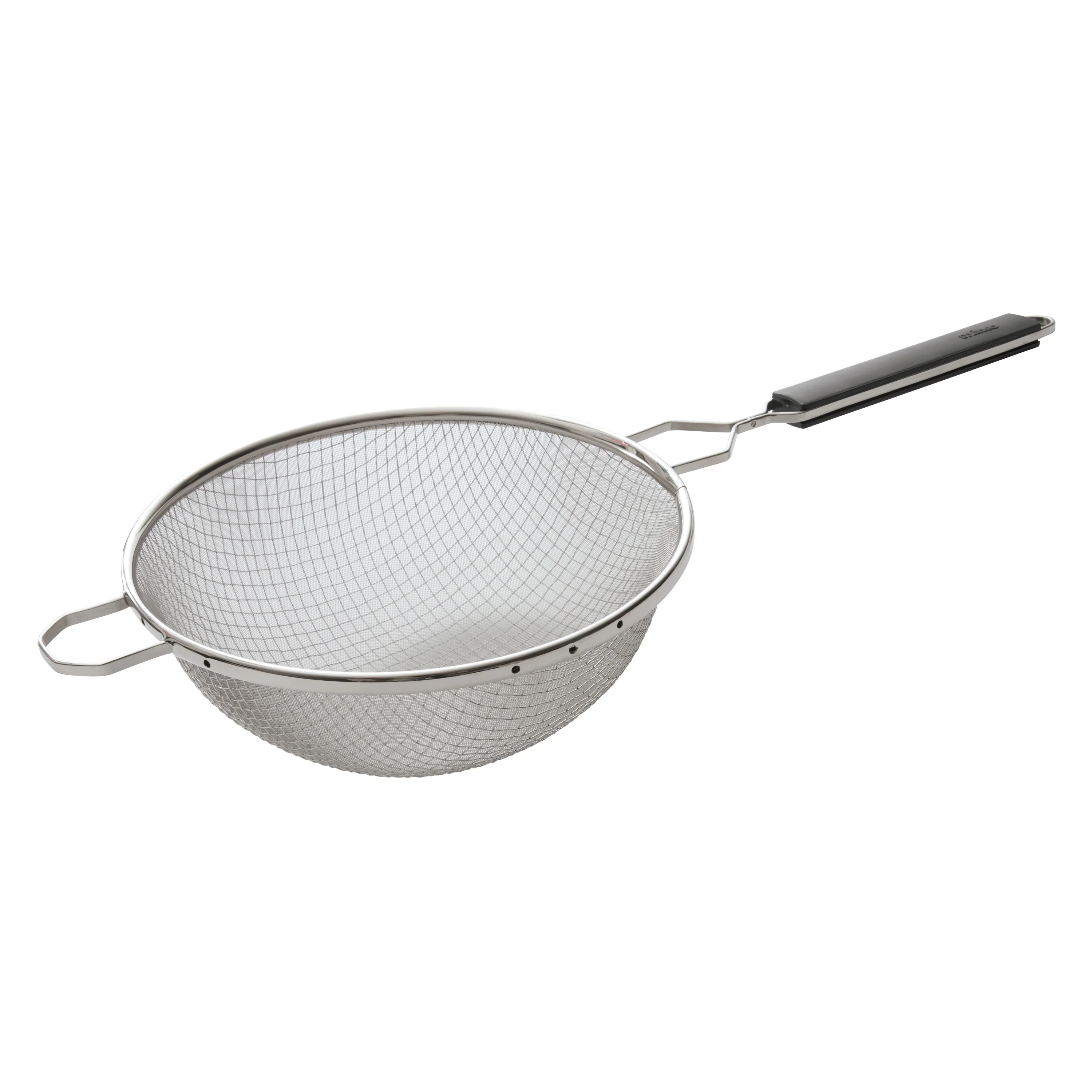 Winco MSTP-10DF 10 Inch Double Fine Mesh Strainer Stainless Steel Plastic Handle