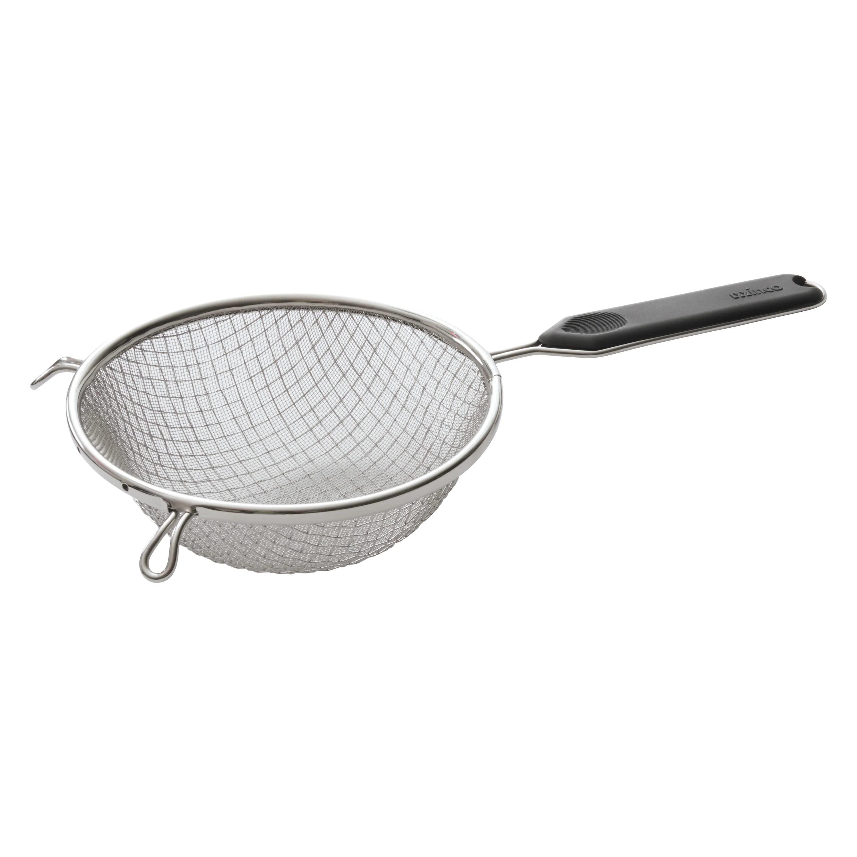 Winco MSTP-6DM 12.75 Inch Double Medium Mesh Mesh Strainer Stainless Steel Plastic Handle - Image 3