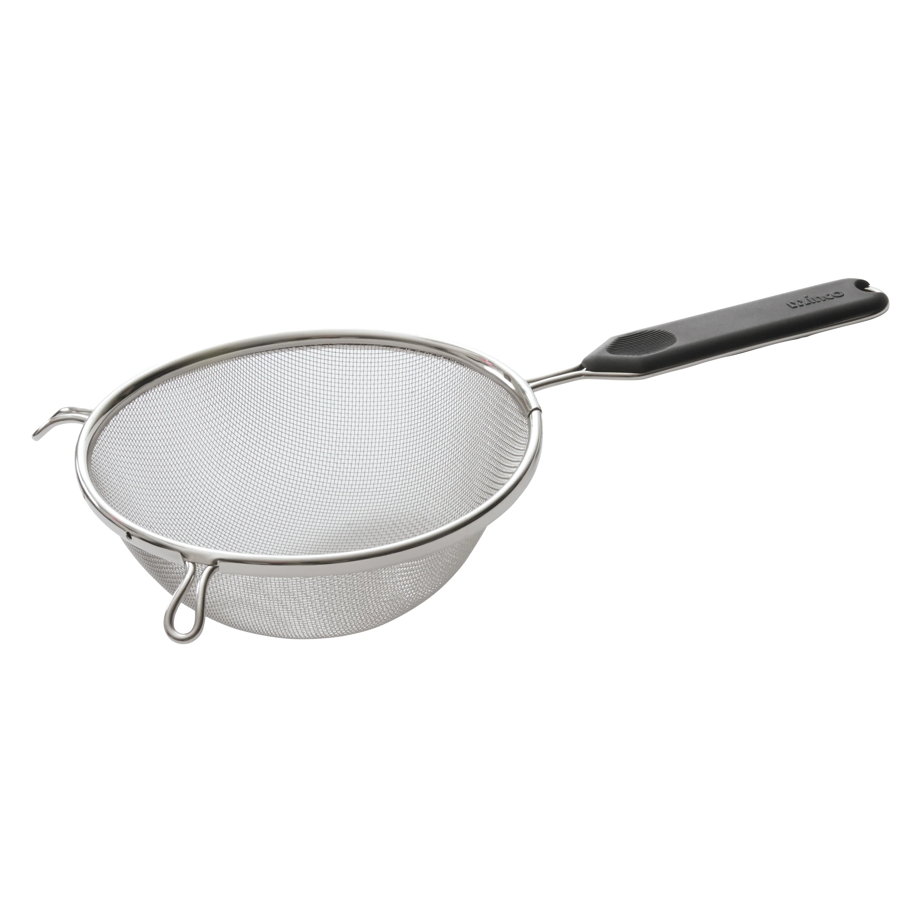 Winco MSTP-6SM 12.75 Inch Stainless Steel Single Medium Mesh Strainer with Plastic Handle