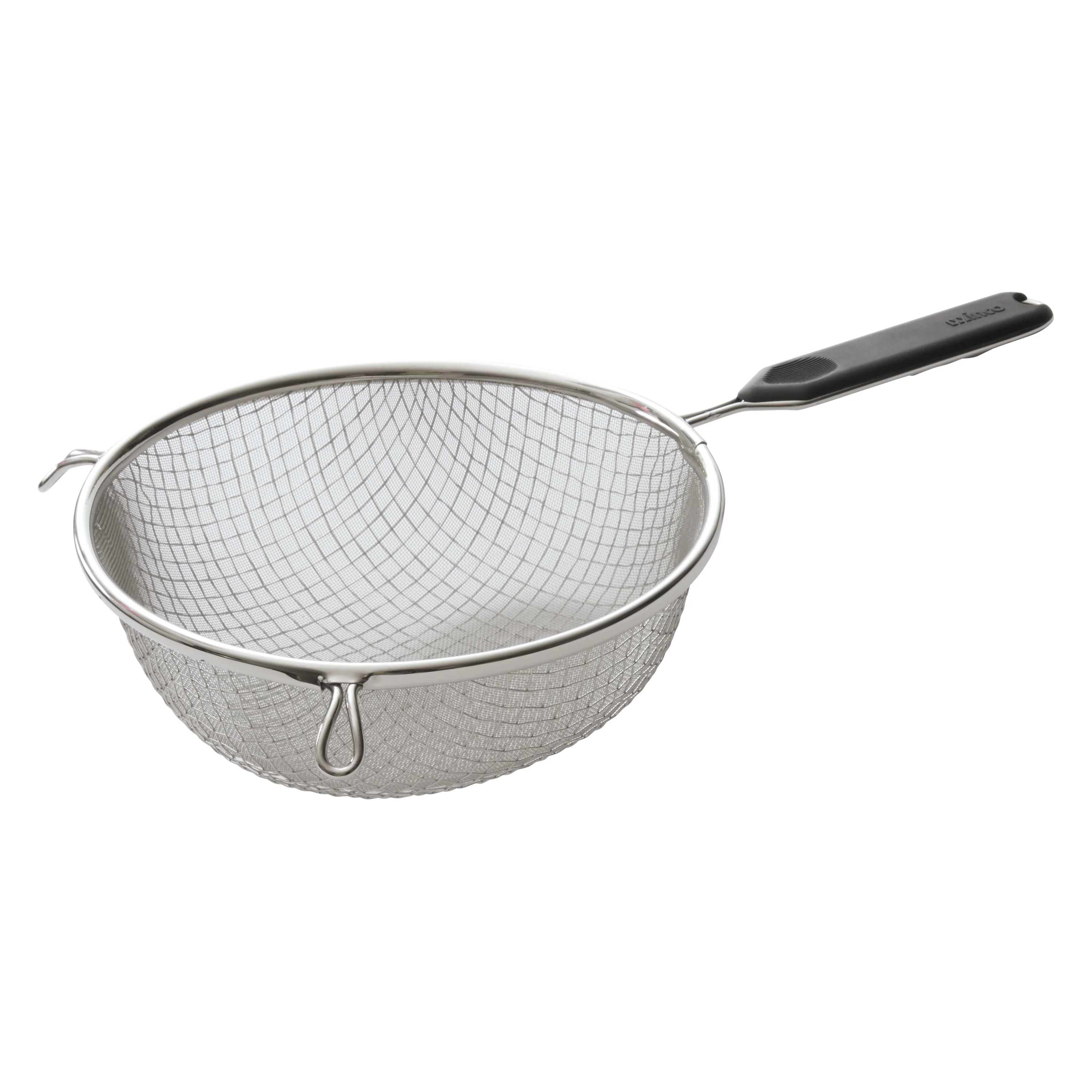 Winco MSTP-8DF 14 Inch Mesh Strainer Double Fine Mesh Plastic Handle Stainless Steel - Image 2