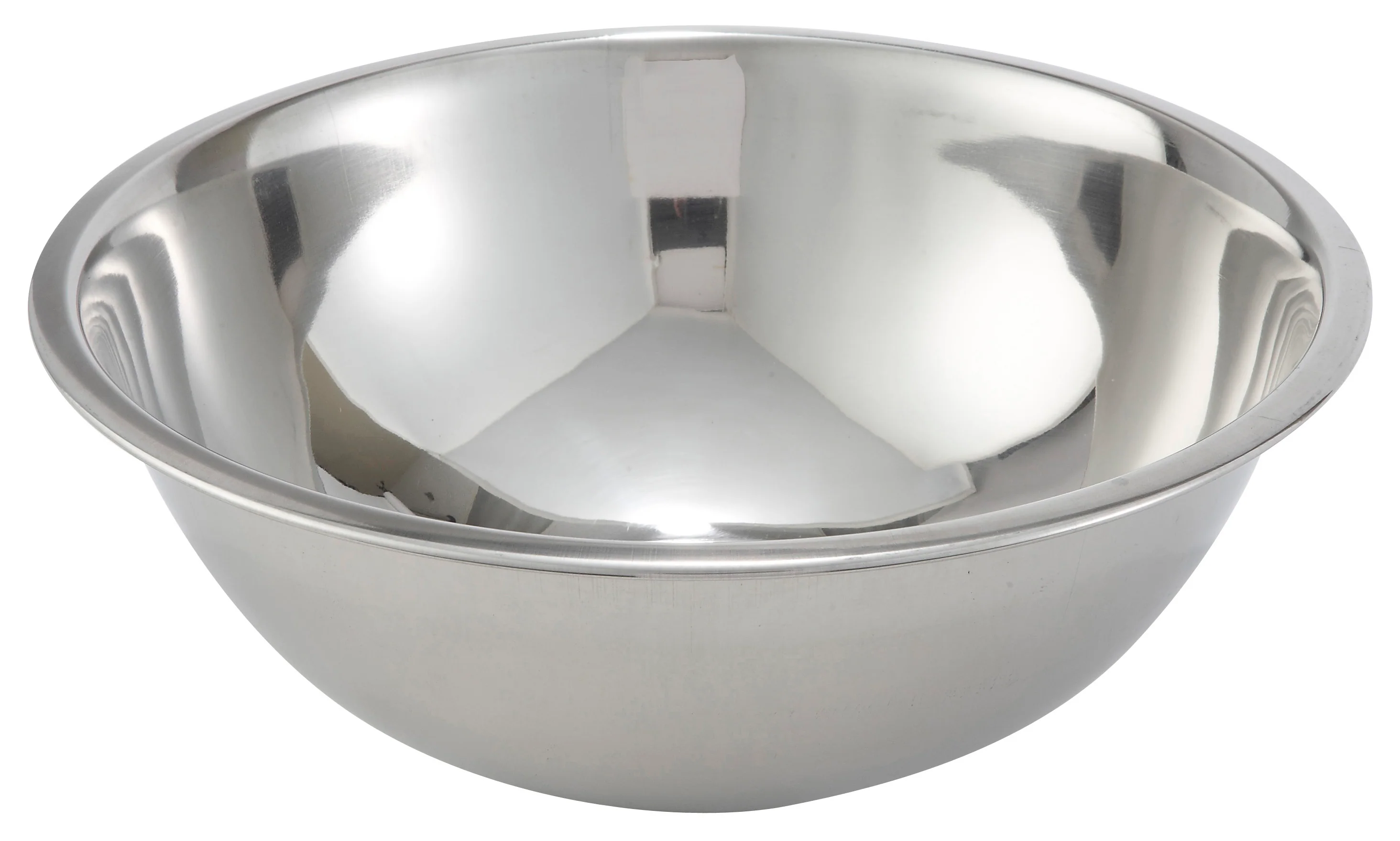 Winco 9.5 Quart Stainless Steel Mixing Bowl - Extra-Large Economy Series - Image 2