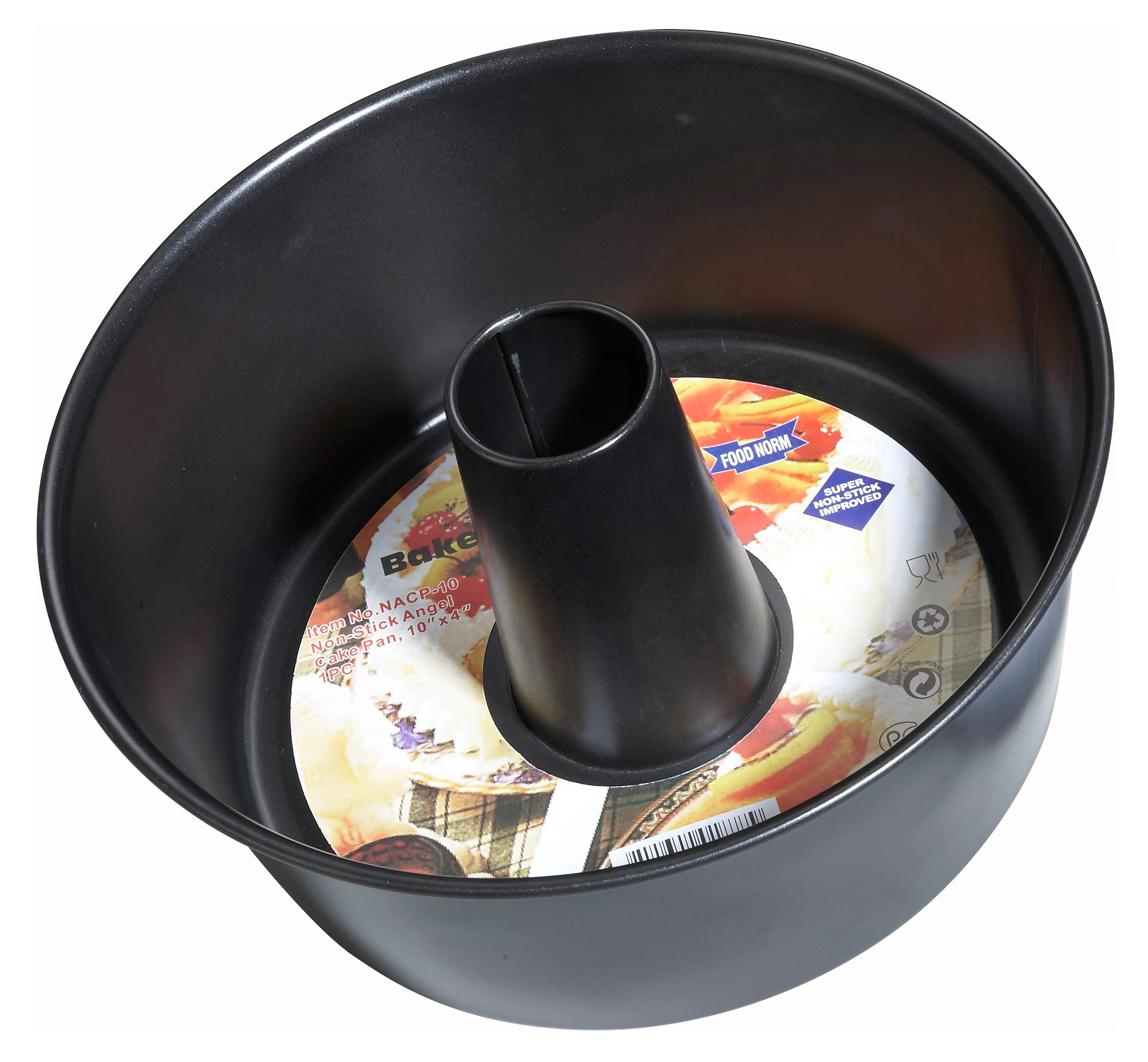 Winco NACP-10 10 Inch Angel Cake Pan Quantum2 Non-Stick Carbon Steel - Image 2