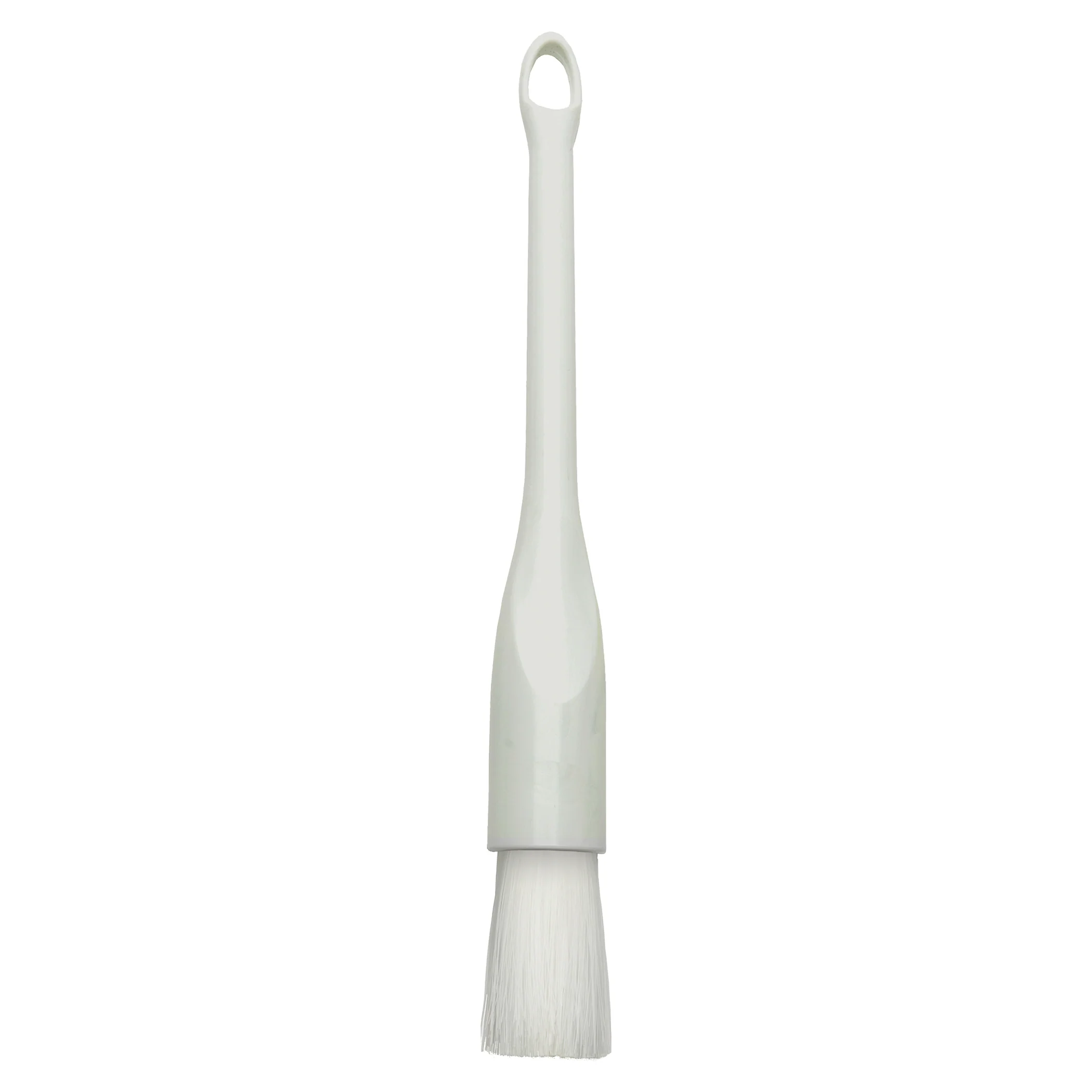 Winco NB-10R 1 Inch Round Pastry Brush Nylon Bristles Plastic Handle White