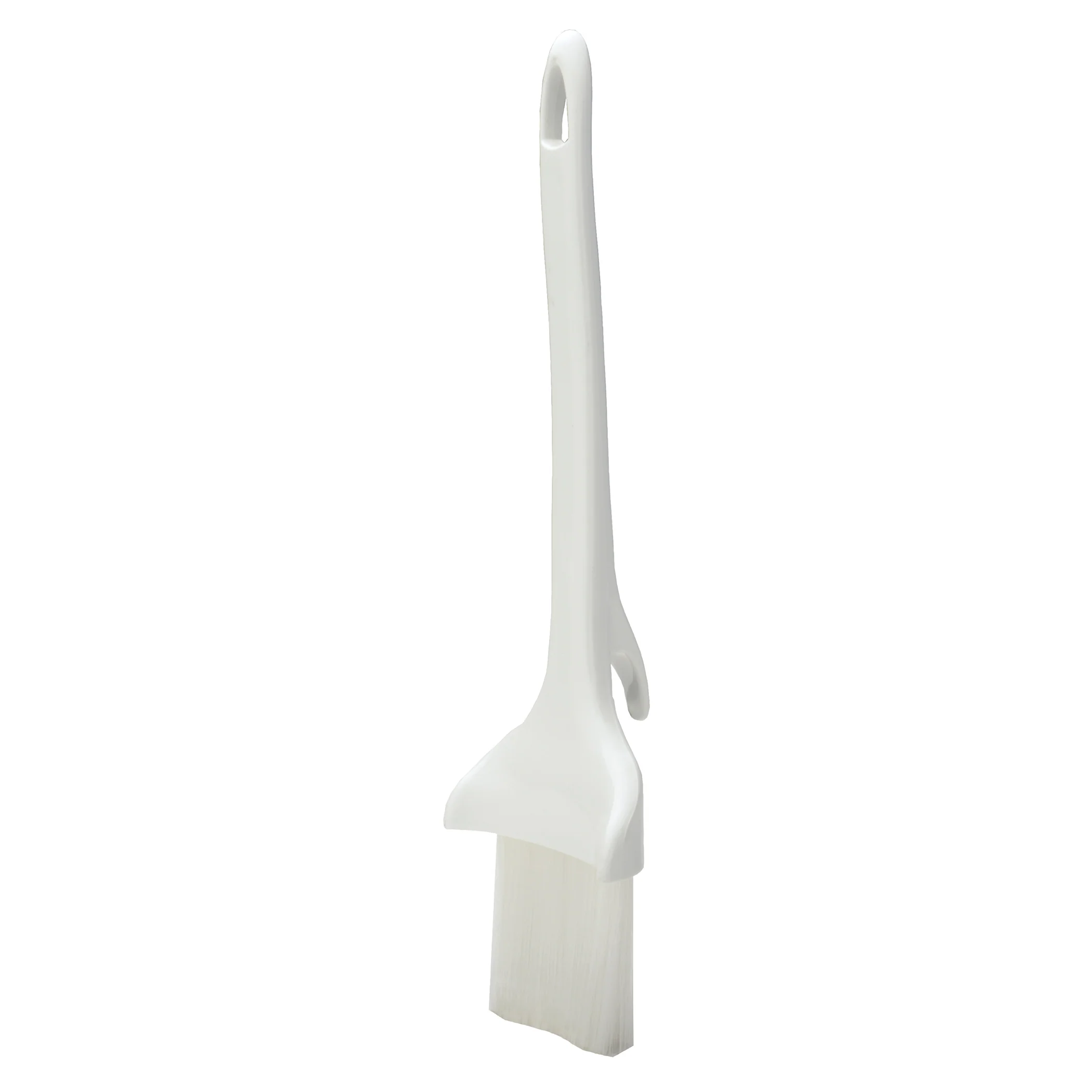 Winco NB-20HK 2 Inch Pastry Brush Concave Hook Plastic White Nylon Bristles - Image 2
