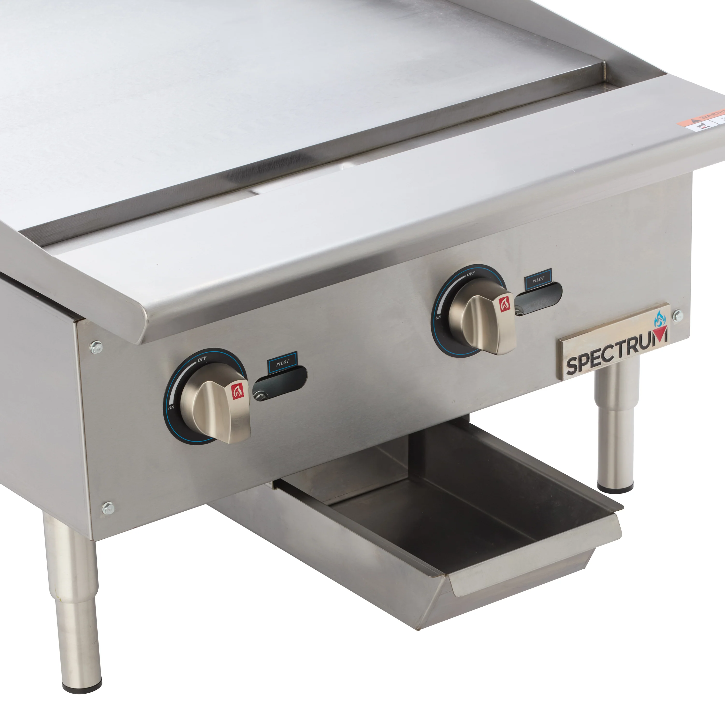 Winco NGGD-24M 24 Inch Griddle Gas Countertop with 60,000 BTU Burners - Image 3