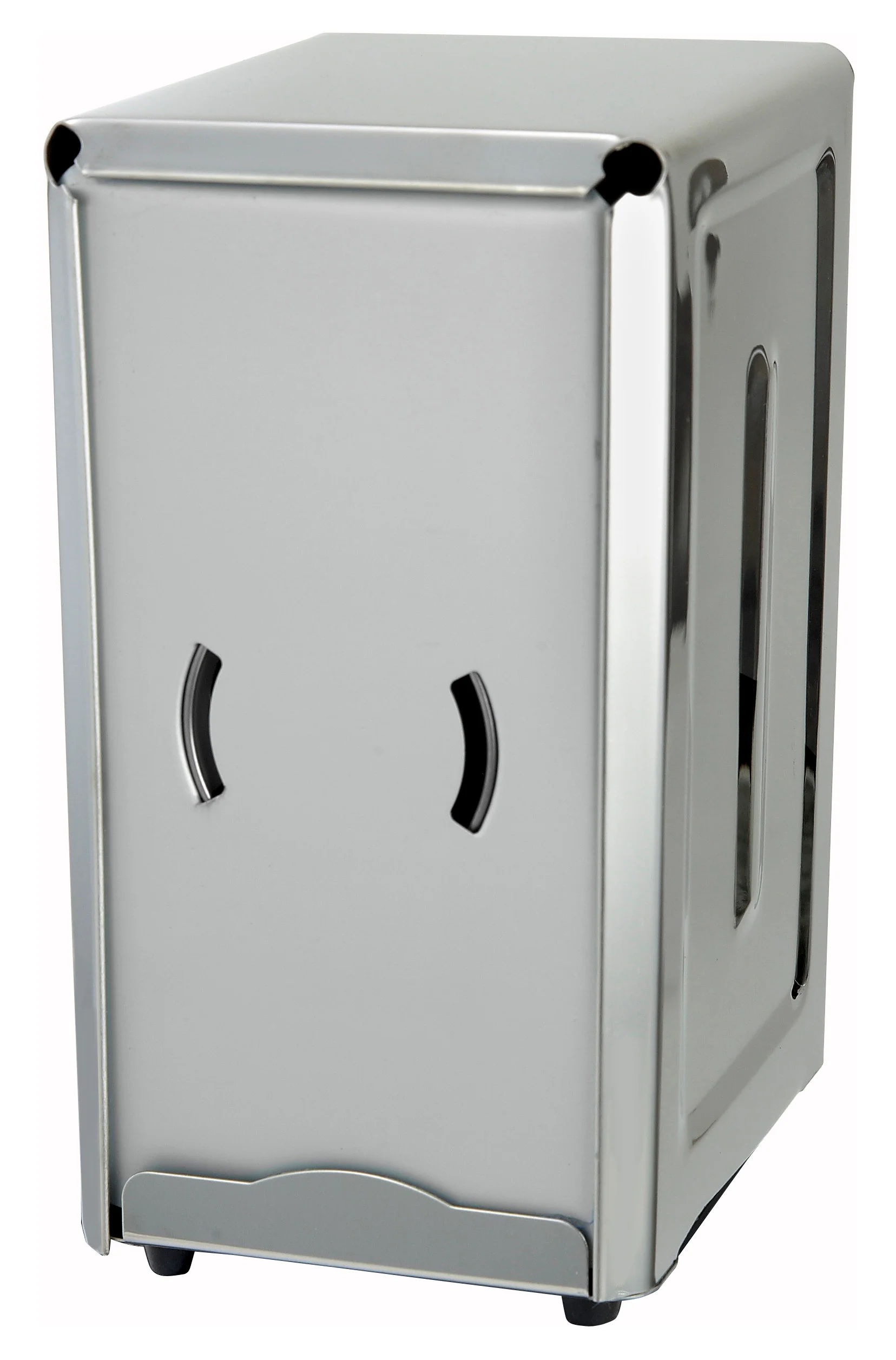 Winco NH-7 3.5 Inch Napkin Dispenser Counter Type with Rubber Feet Stainless Steel - Image 2