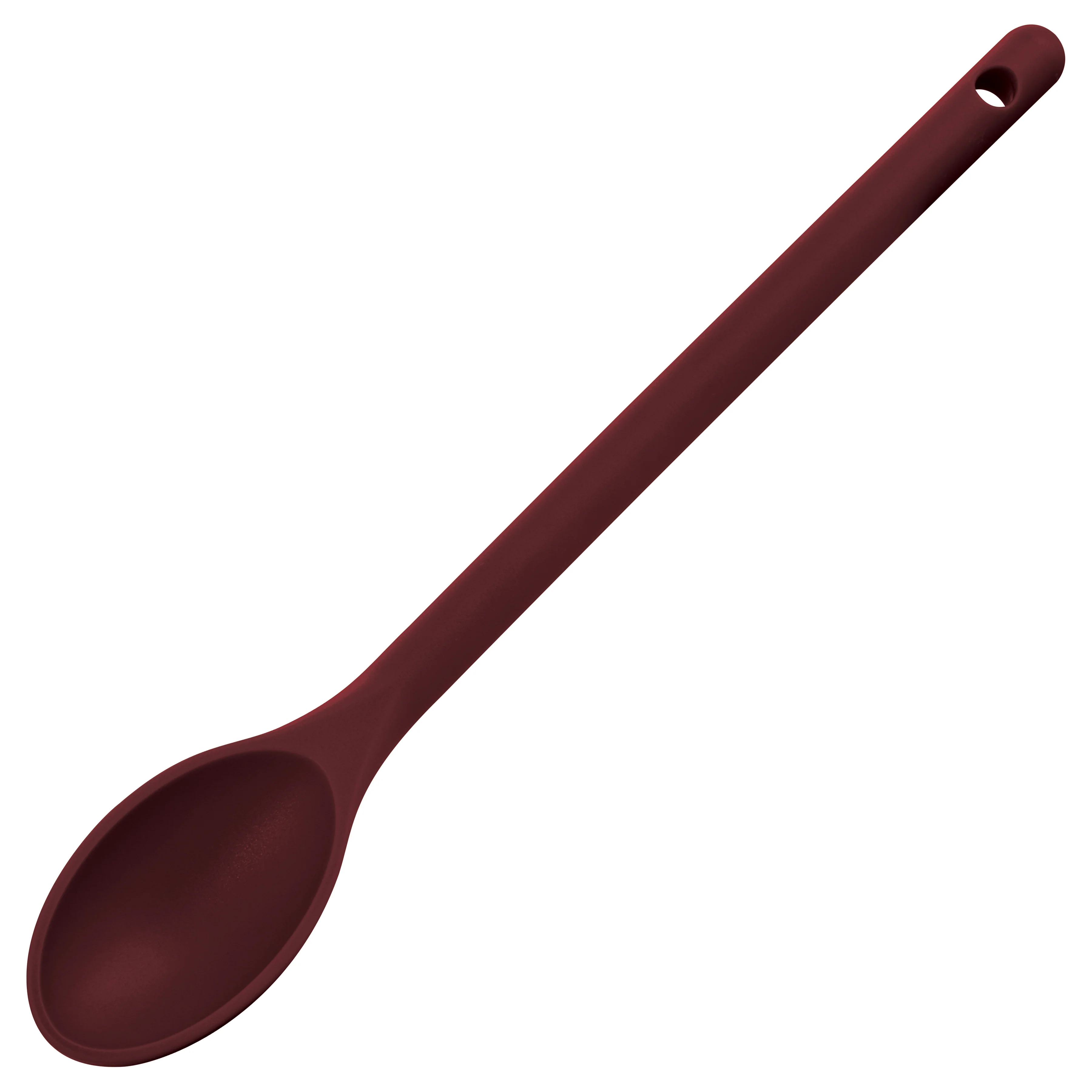 Winco NS-12R 12 Inch Spoon Heat Resistant BPA Free Nylon Red Serving Utensil - Image 2