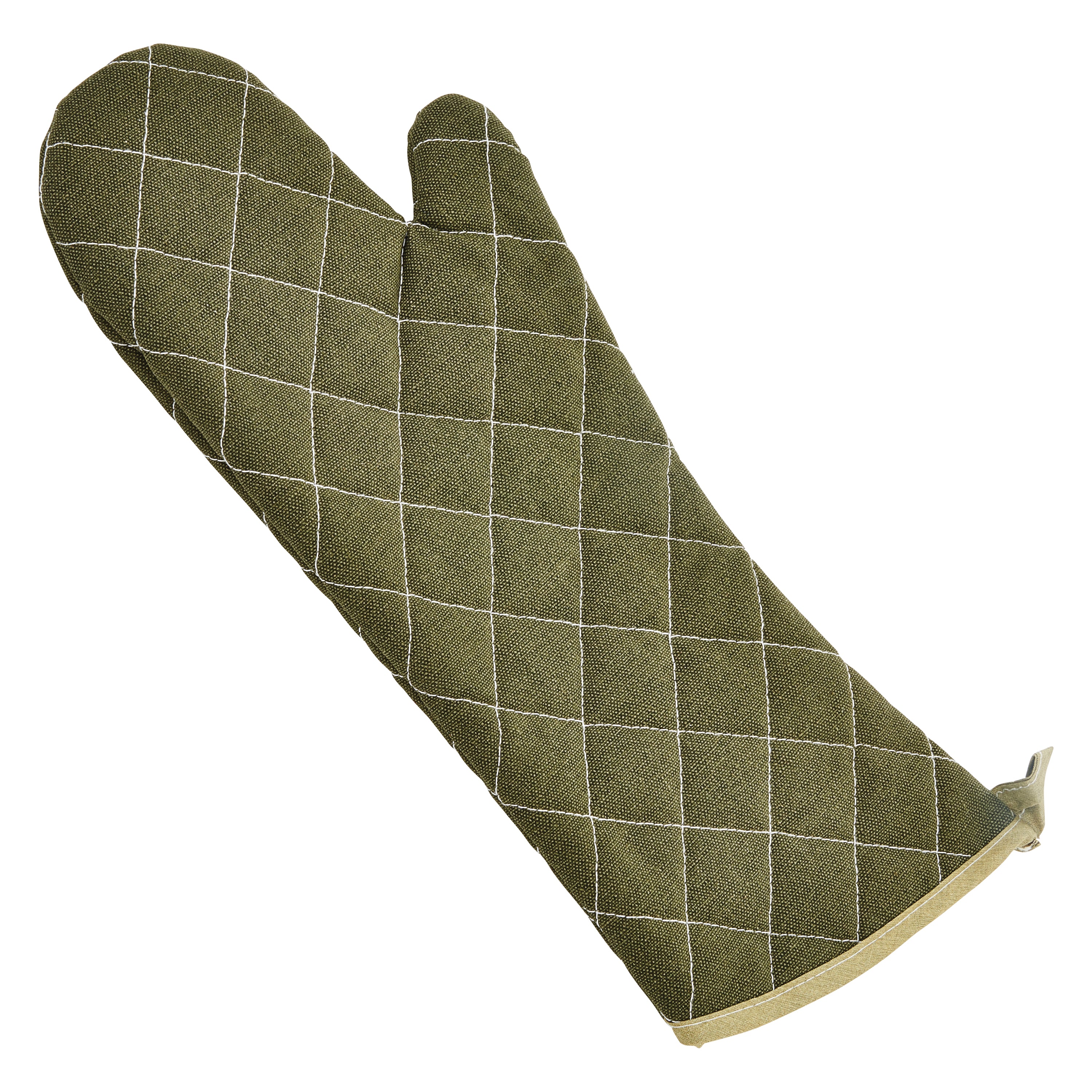 Winco OMF-17 17 Inch Flame Resistant Oven Mitt Cotton Green - Image 2