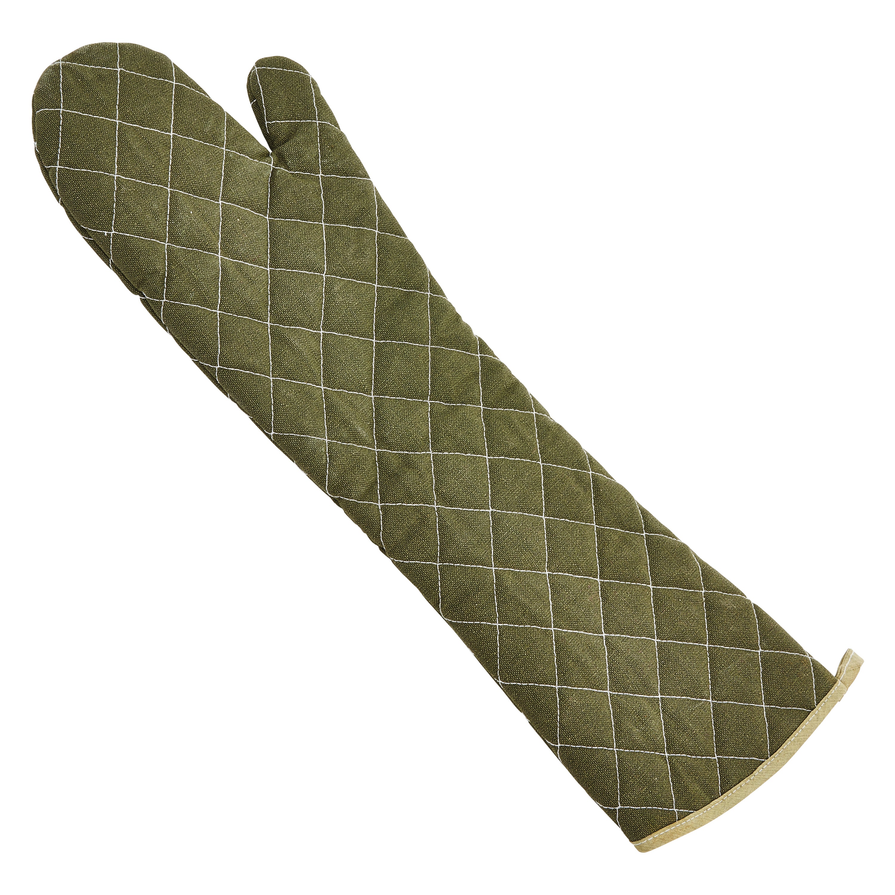 Winco OMF-24 24 Inch Oven Mitt Flame Resistant Green Cotton - Image 2
