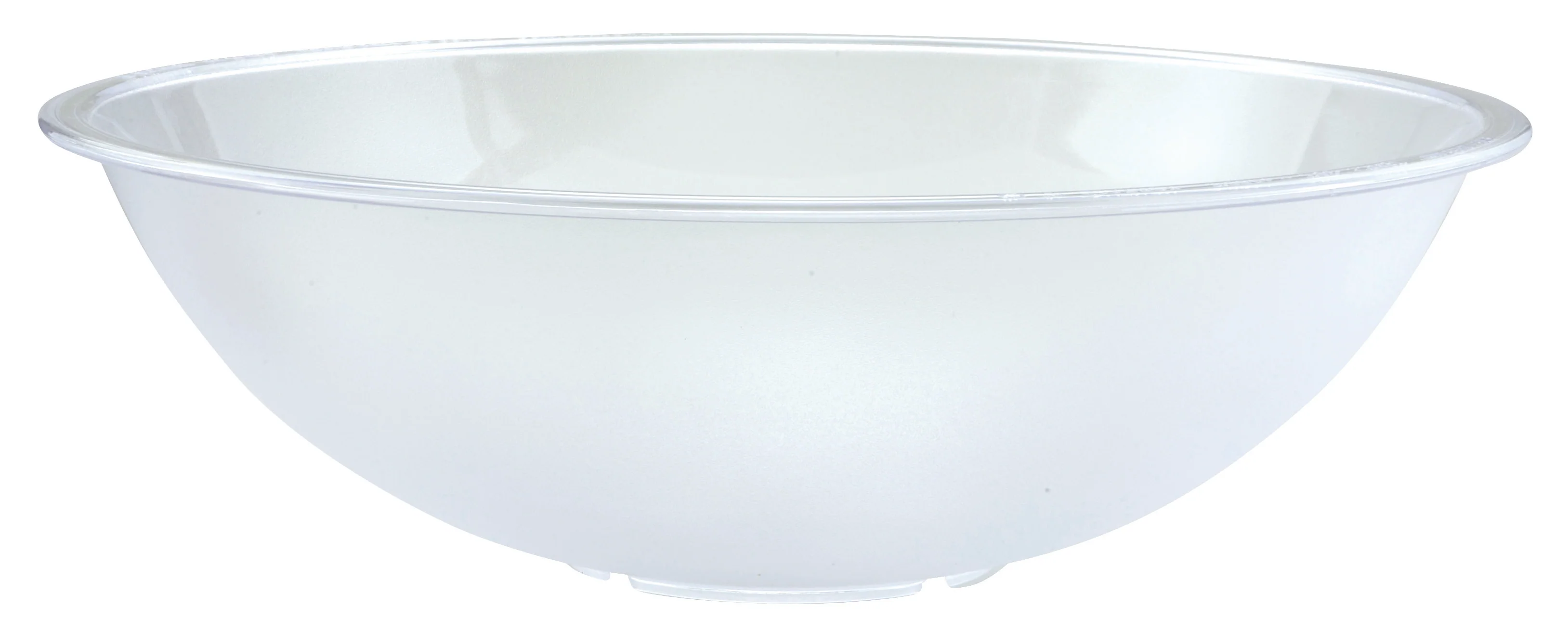 Winco PBB-15 15-3/4 Inch Diameter Round Pebbled Bowl Clear Polycarbonate - Image 2