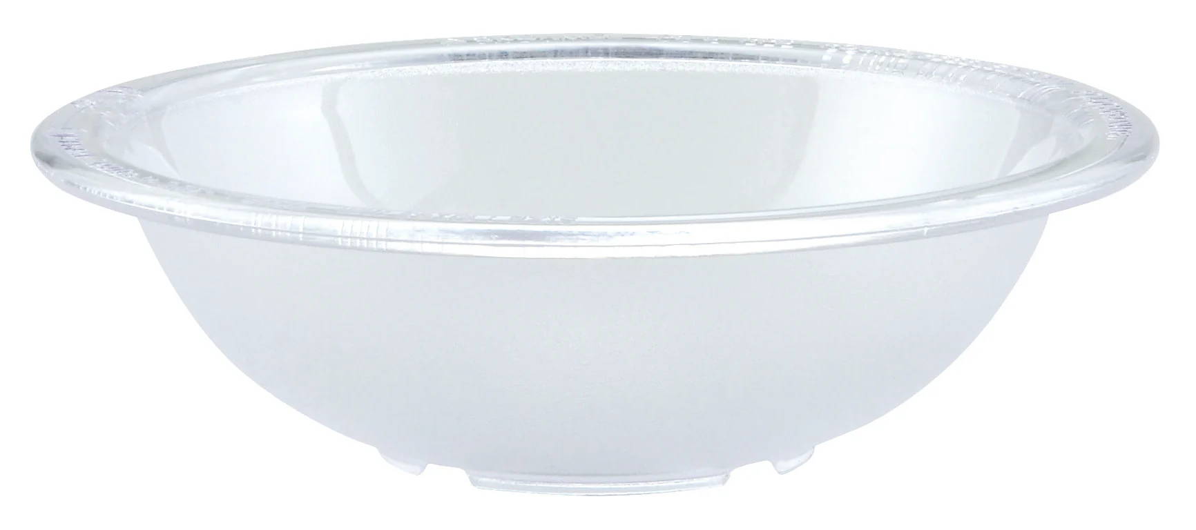 Winco PBB-6 6-3/4 Inch Diameter Round Pebbled Bowl Polycarbonate Clear - Image 2