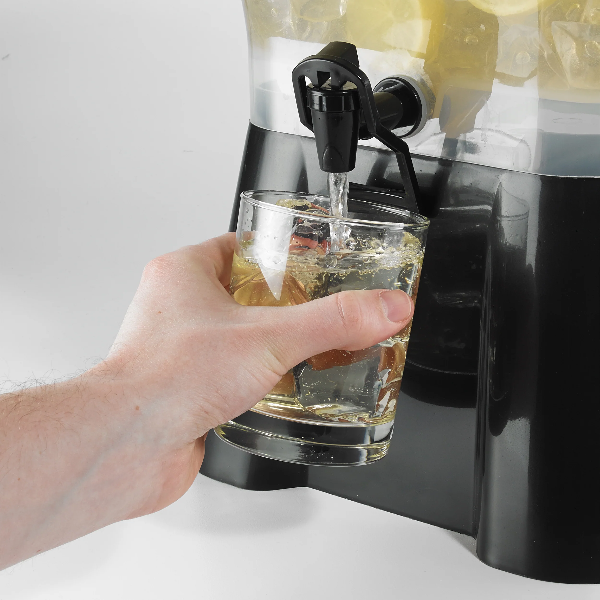 Winco PBD-3SK 3 Gallon Beverage Dispenser Dripless Faucet Detachable Reservoir Black Plastic - Image 4