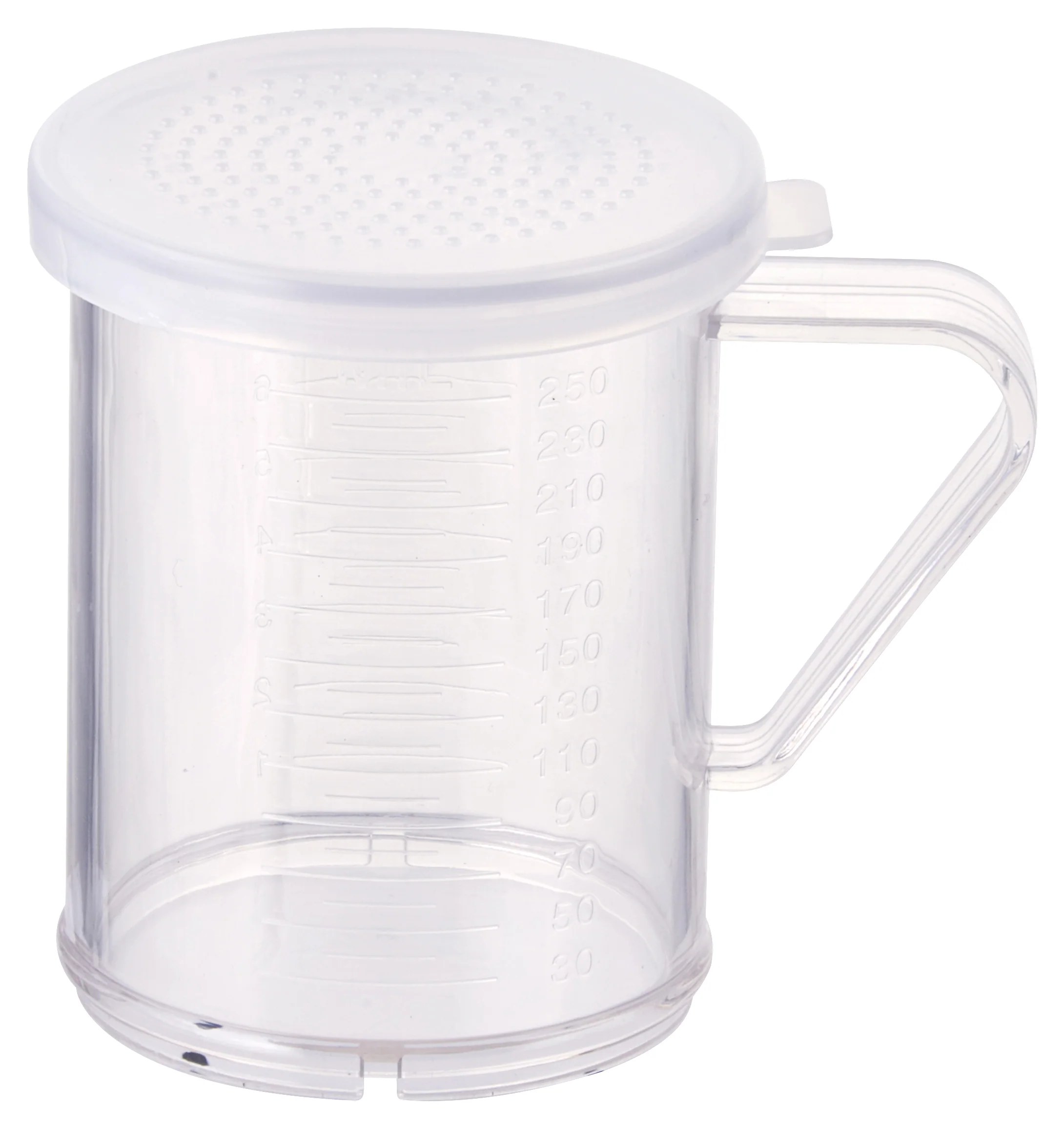 Winco PDG-10 10 Oz Shaker Dredge Set with Handle Polycarbonate and 3 Lids - Image 3