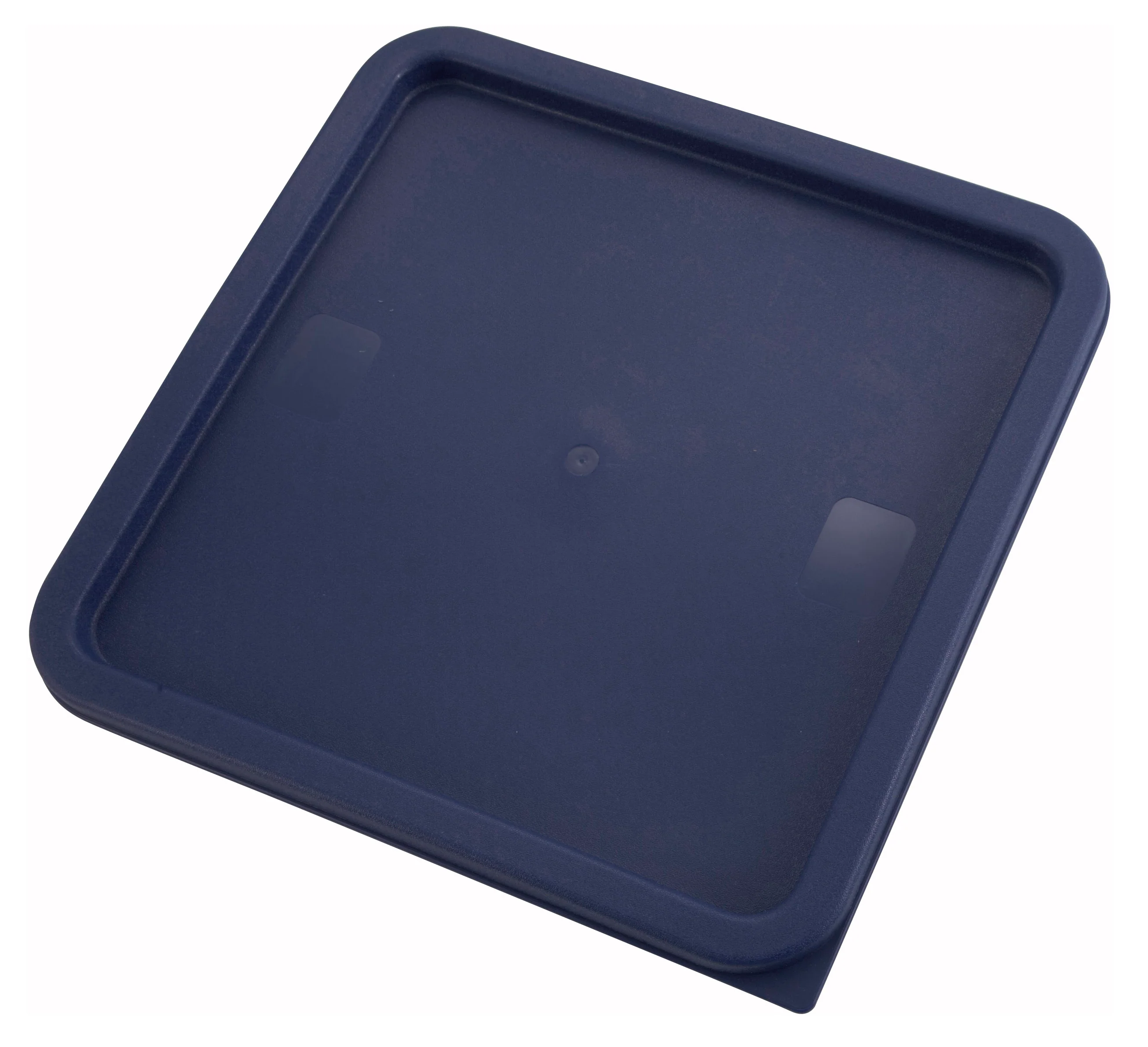 Winco PECC-128 11 Inch Square Food Storage Container Cover Polyethylene Blue - Image 2