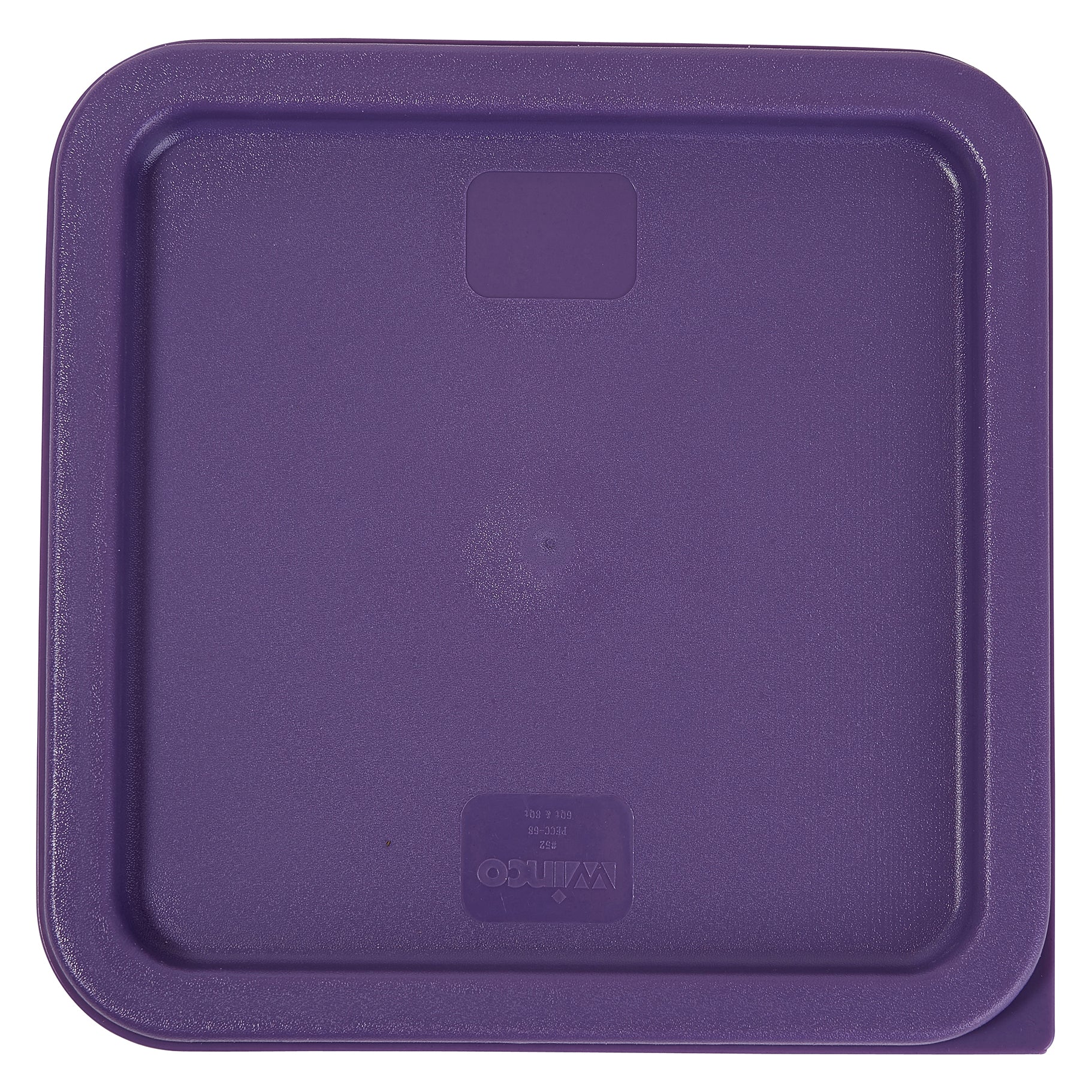 Winco PECC-68P 9-1/8 Inch Food Storage Container Cover Purple Polyethylene Allergen Free - Image 3