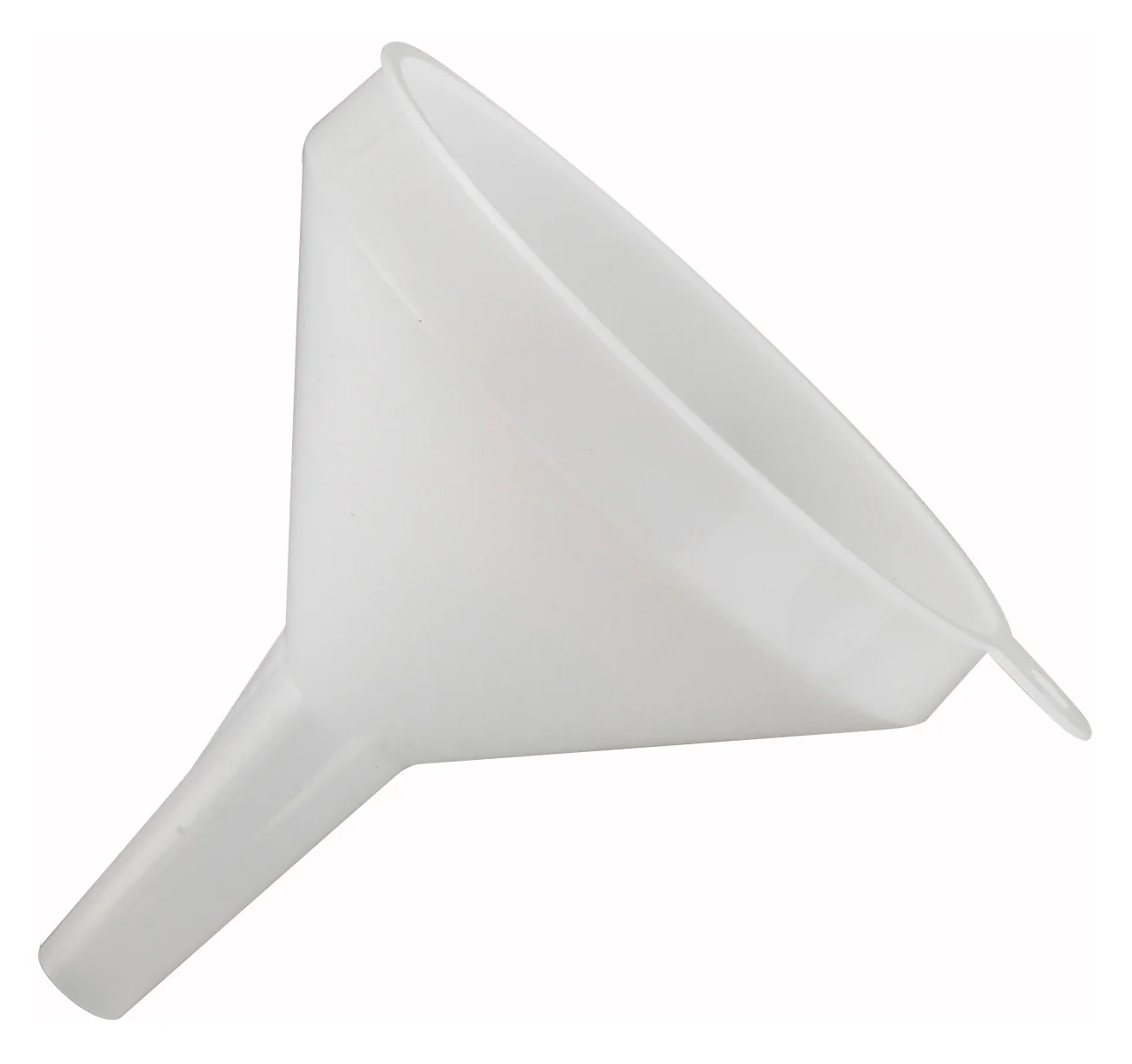 Winco 4" White Plastic Funnel - 8 oz Food-Grade Compact Design