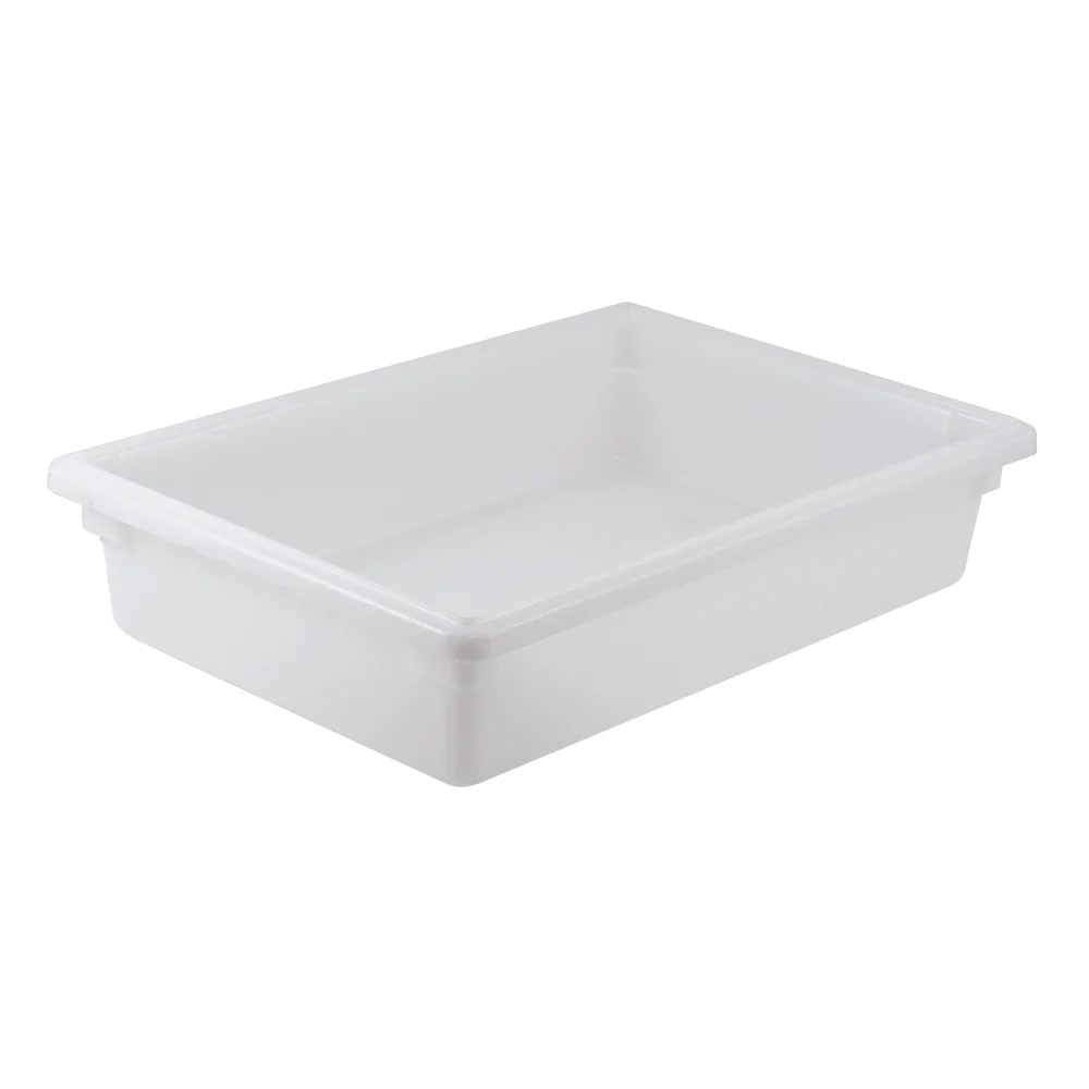 Winco PFFW-6 18 Inch Food Storage Box 9 Gallon Stackable BPA Free Polypropylene White - Image 3
