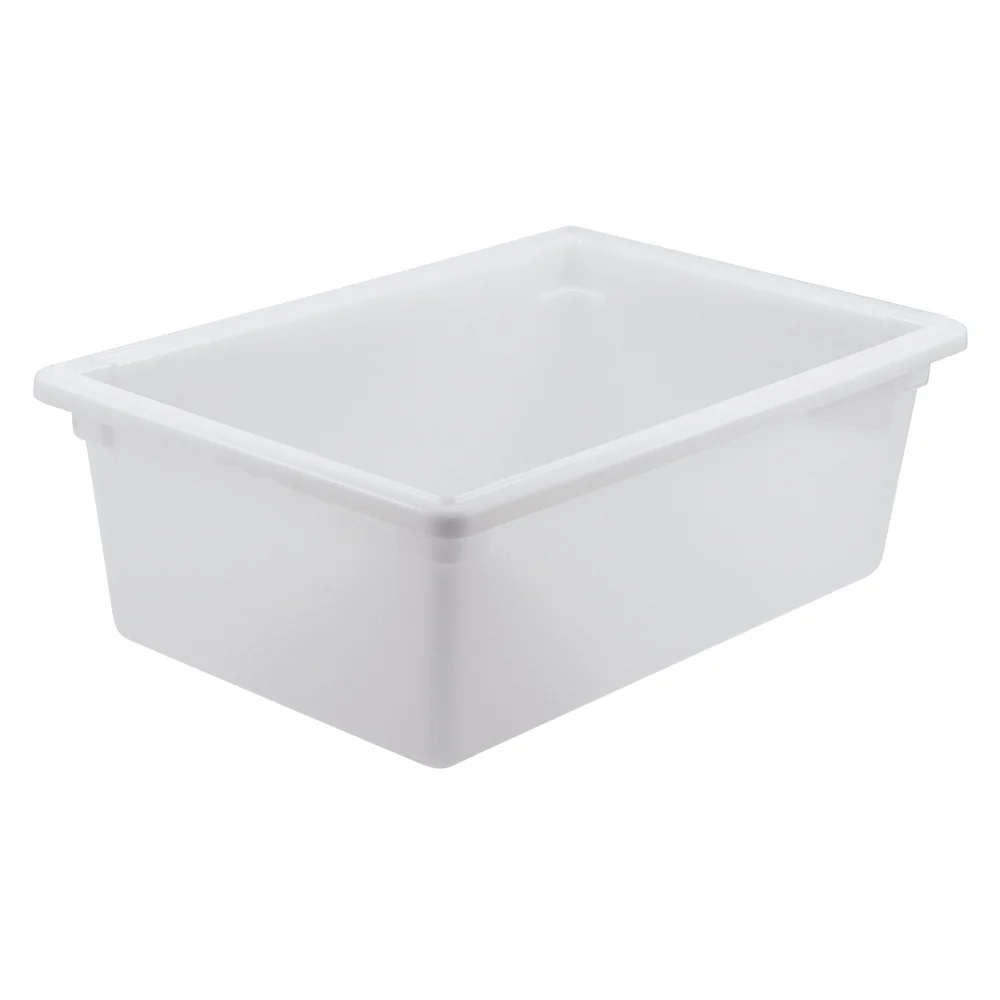 Winco PFFW-9 18 Inch White Food Storage Box 13 Gallon Polypropylene Stackable - Image 3