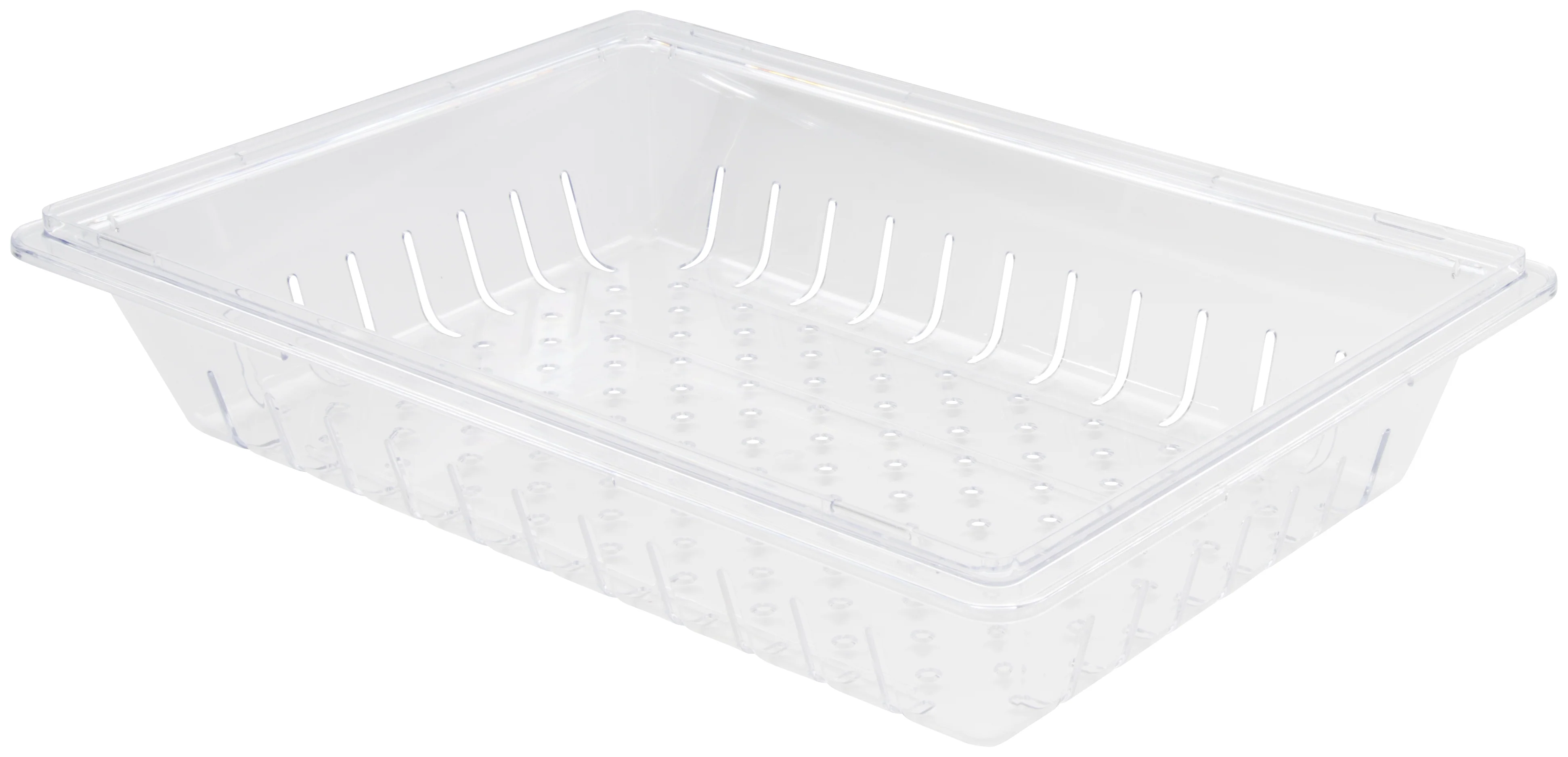 Winco PFSF-5C 26 Inch Width Rectangular Colander Clear Polycarbonate with Lightweight Design - Image 2