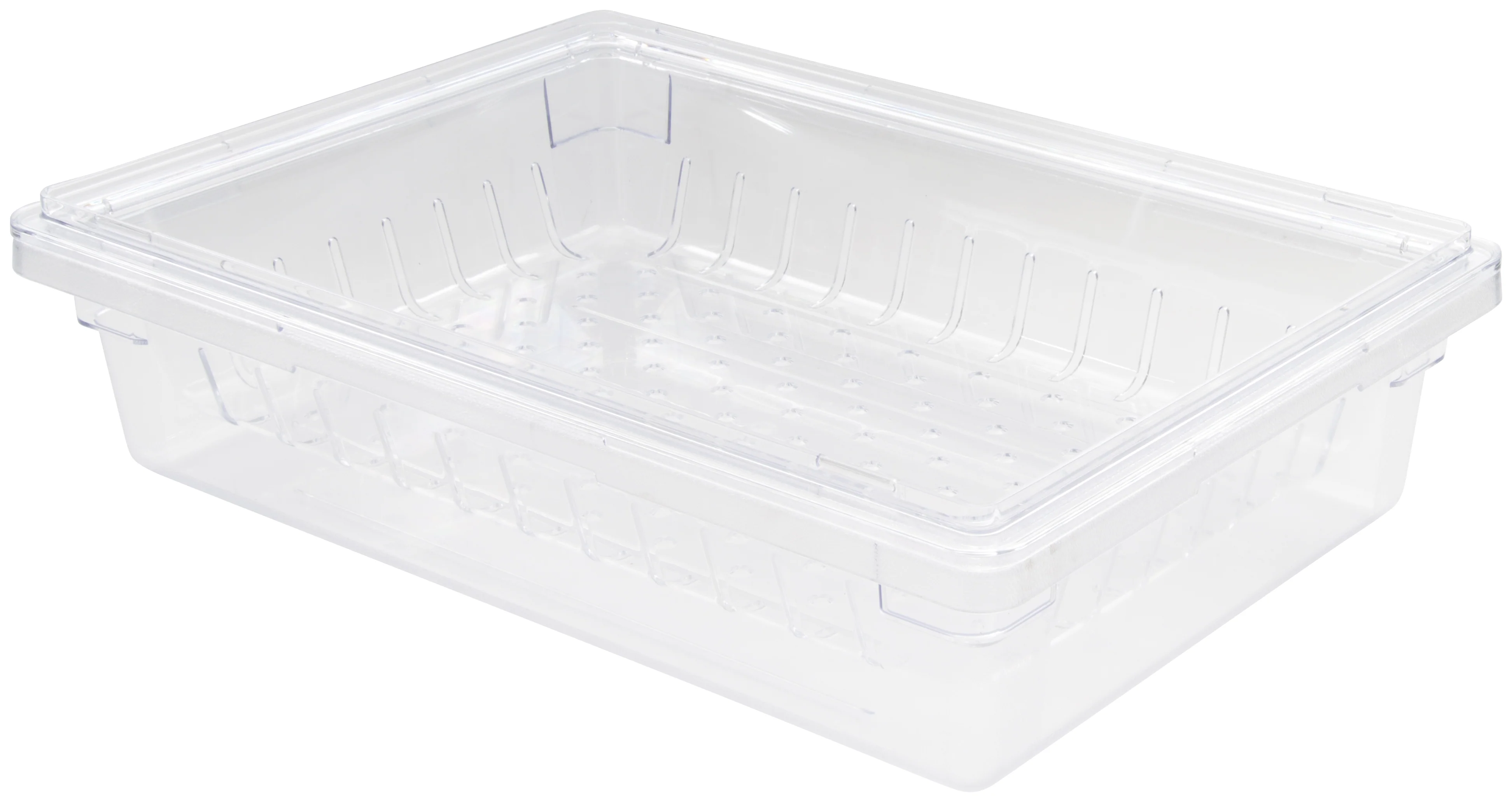Winco PFSF-5C 26 Inch Width Rectangular Colander Clear Polycarbonate with Lightweight Design - Image 3