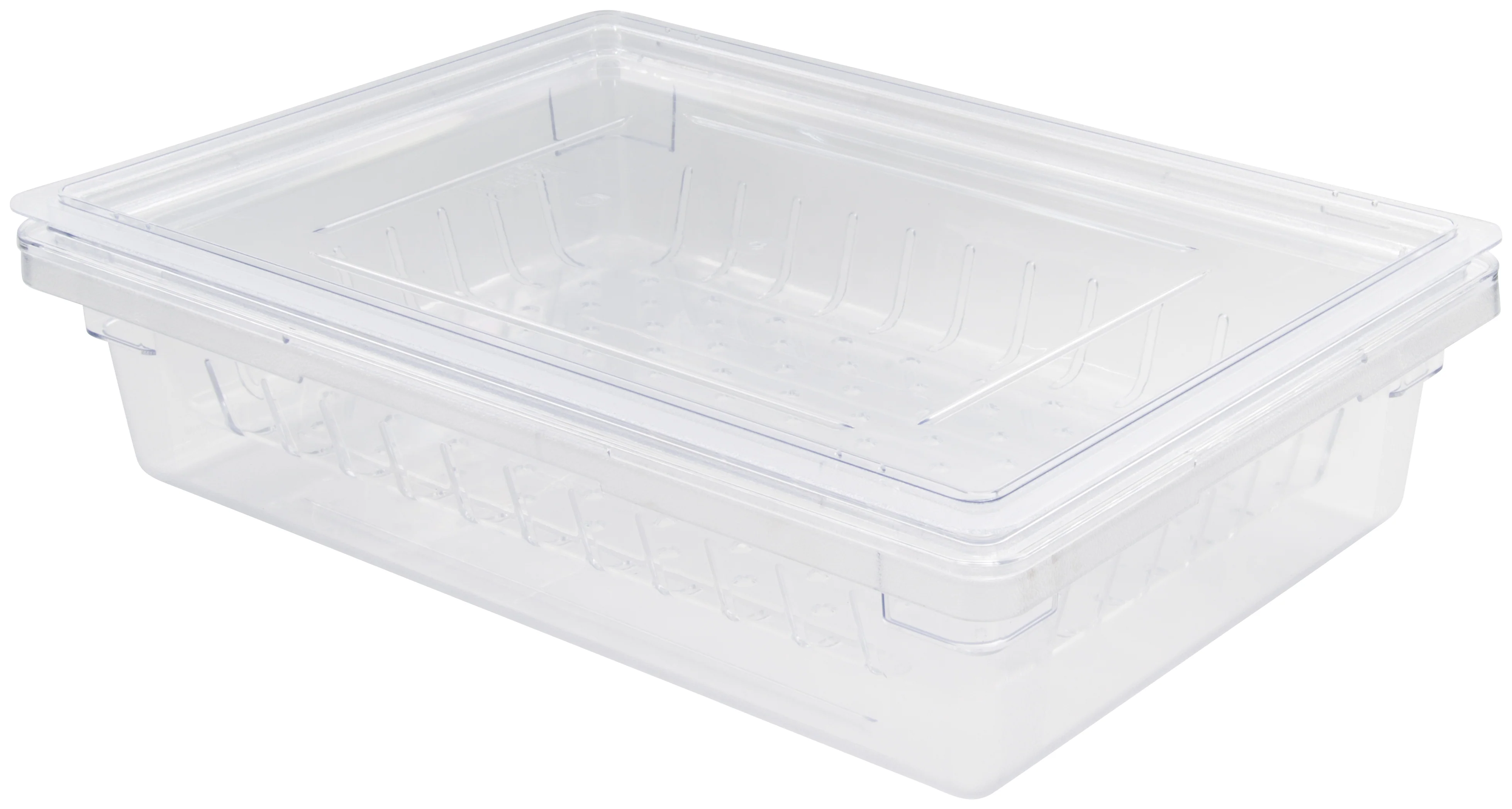 Winco PFSF-5C 26 Inch Width Rectangular Colander Clear Polycarbonate with Lightweight Design - Image 4