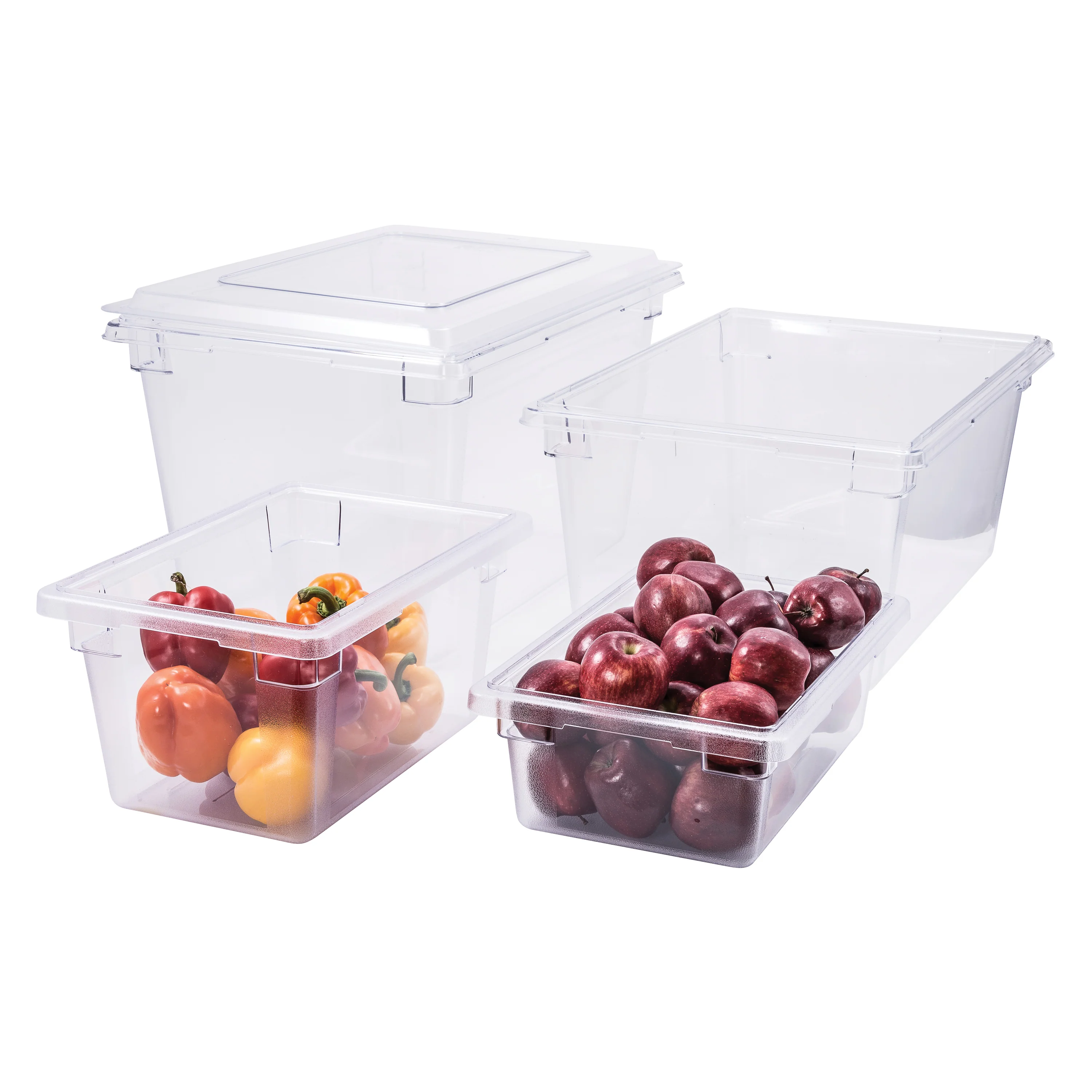 Winco PFSF-6 9 Gallon Clear Food Storage Box Polycarbonate Dishwasher Safe - Image 3