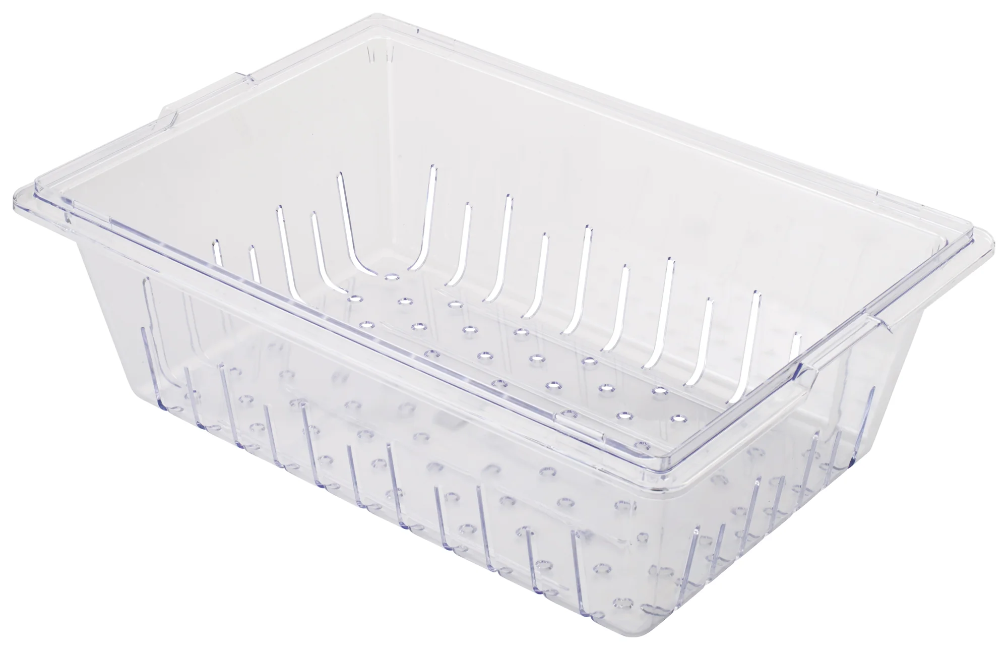 Winco PFSF-8C 26 Inch Wide Clear Polycarbonate Food Pan Colander - Image 2