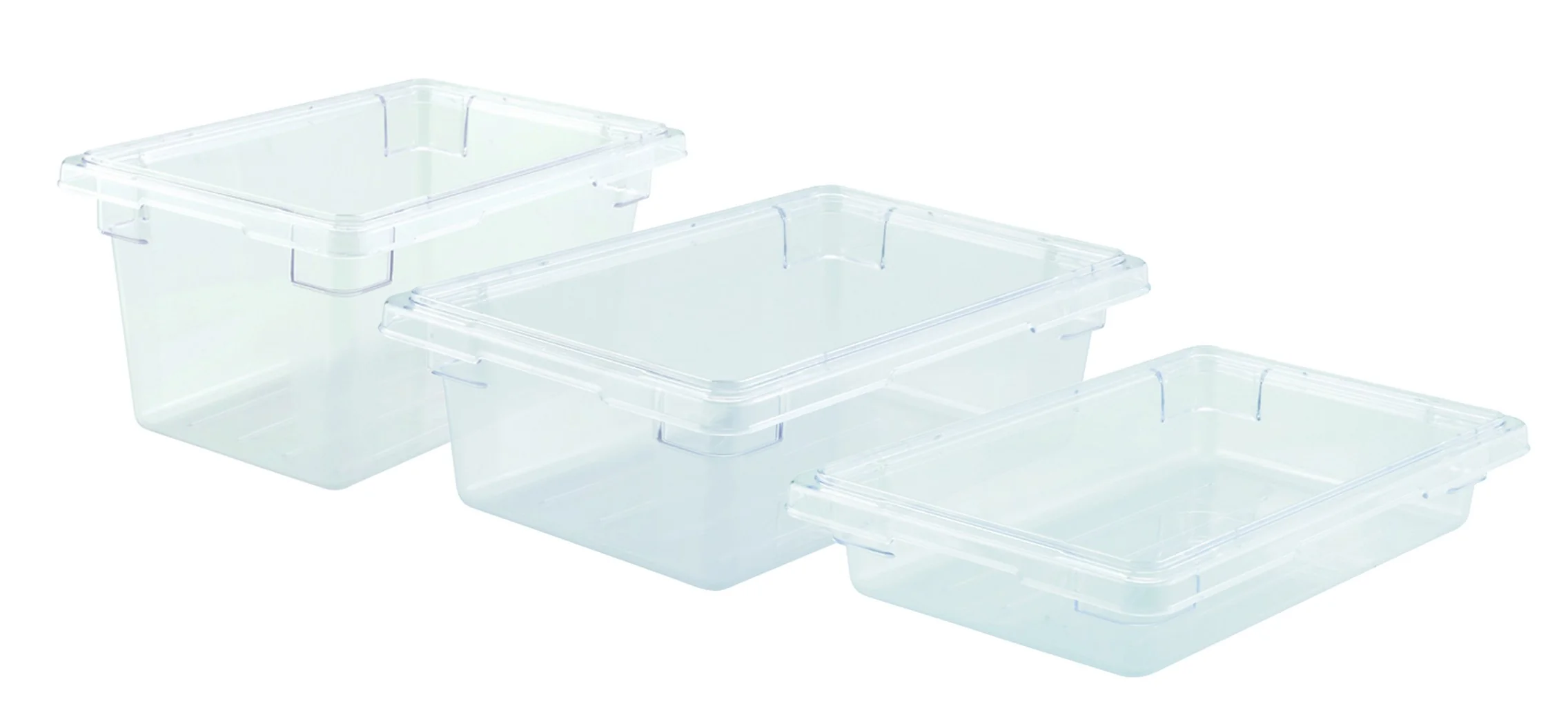 Winco PFSH-9 12 Inch Clear Food Storage Box Break-Resistant Polycarbonate - Image 2