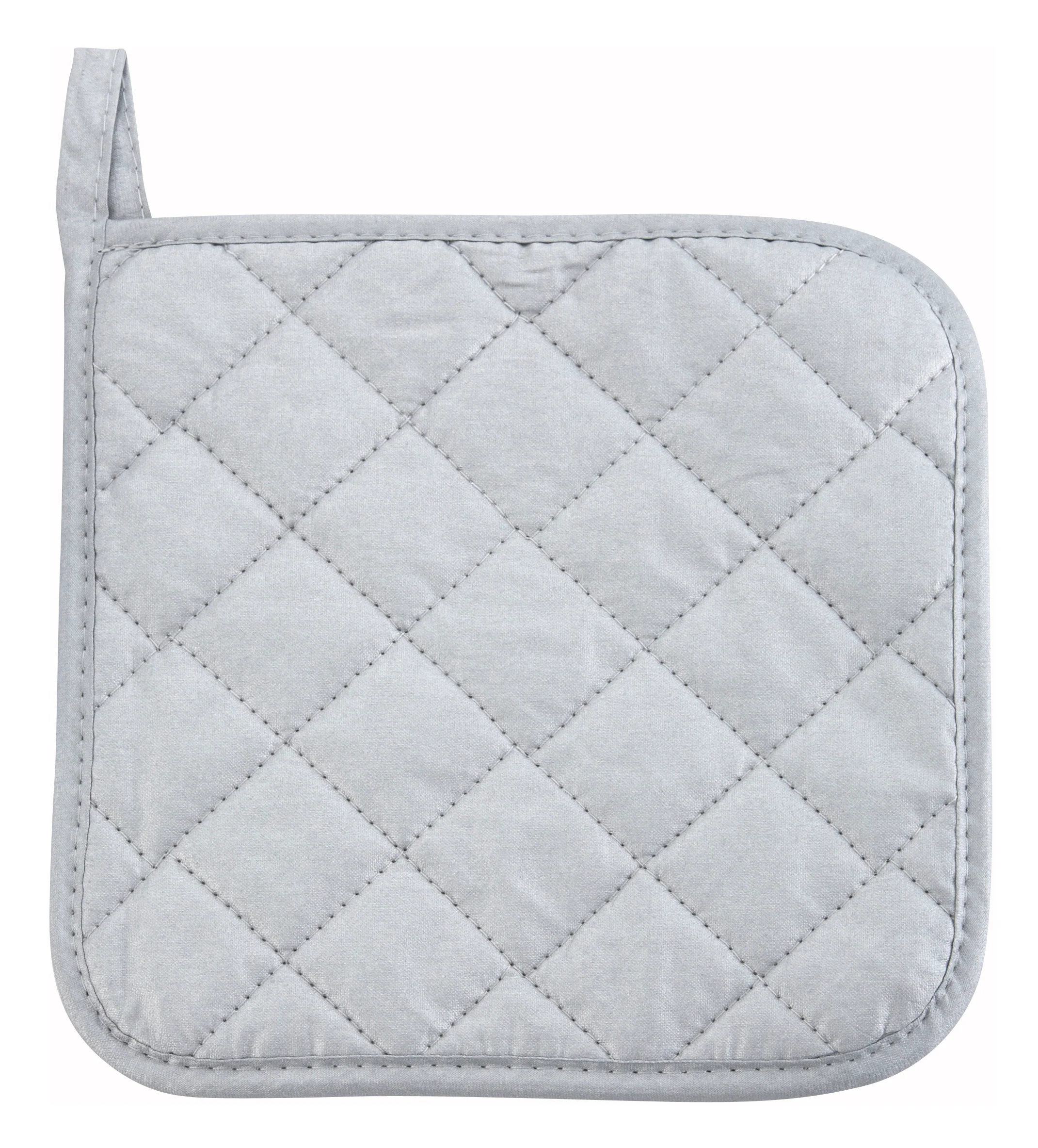 Winco PH-8S 8 Inch Pot Holder Silicone Coated Cotton Silver