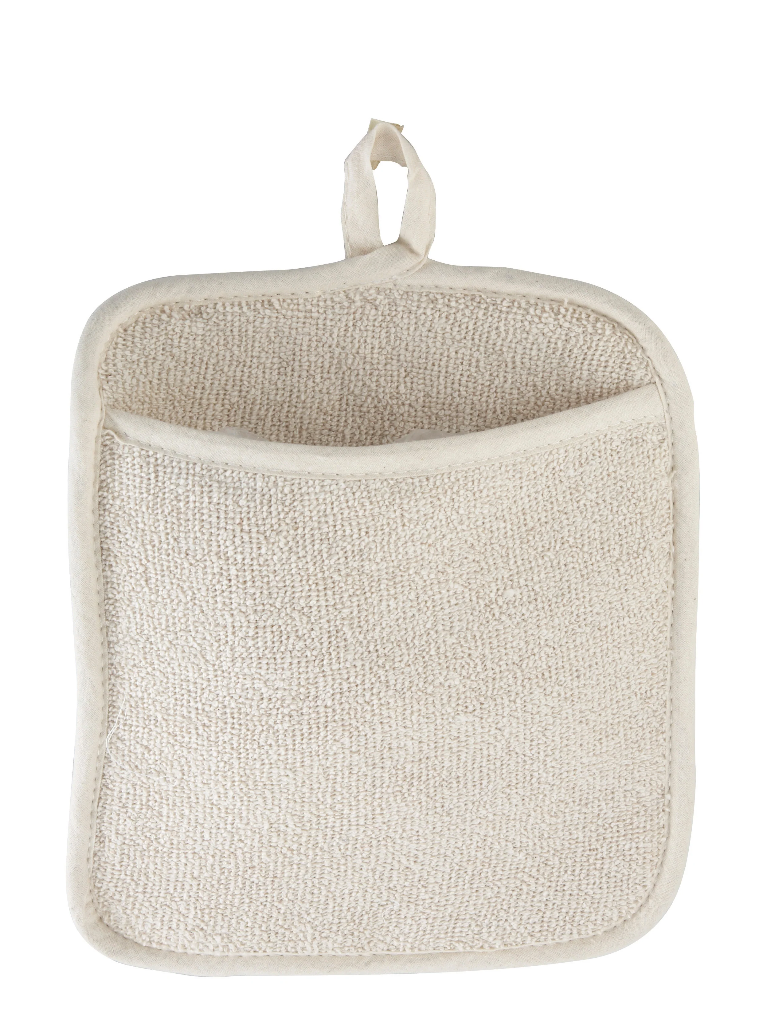 Winco PH-9W 9.5 Inch Wide Pot Holder With Pocket Terrycloth White - Image 2