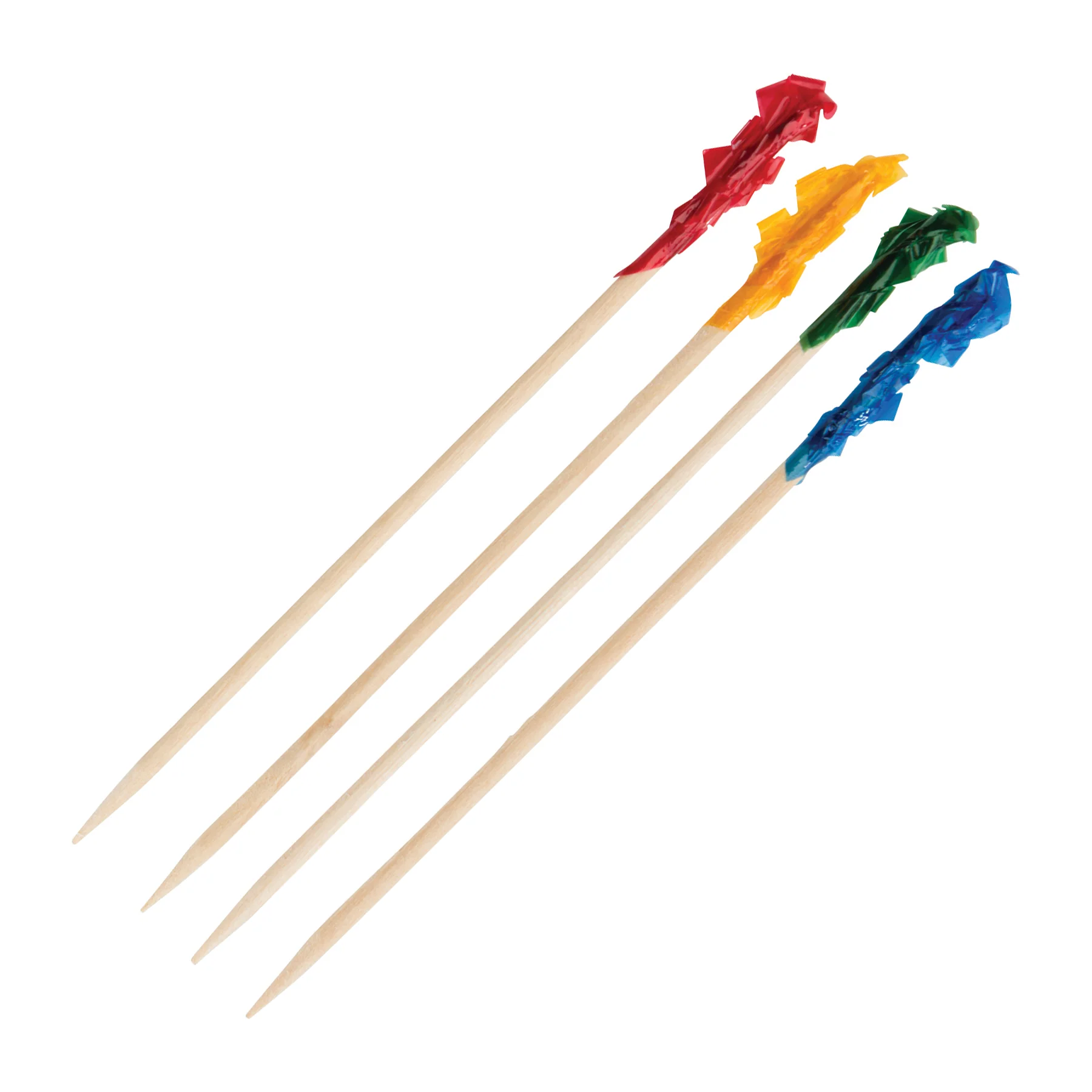 Winco PK-C4 3-15/16 Inch Frills Picks Wood with cellophane 1000 Pieces - Image 2