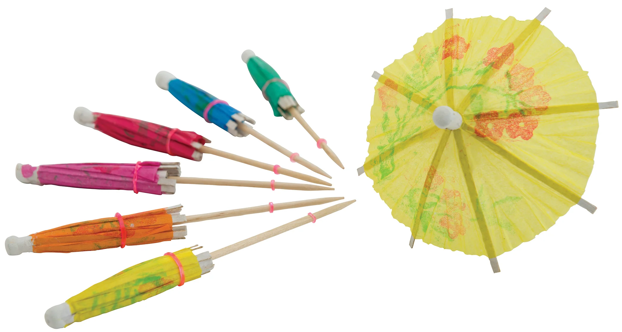 Winco PK-P4 3-15/16 Inch Wooden Parasol Picks with Umbrella Top 144 Pieces - Image 2