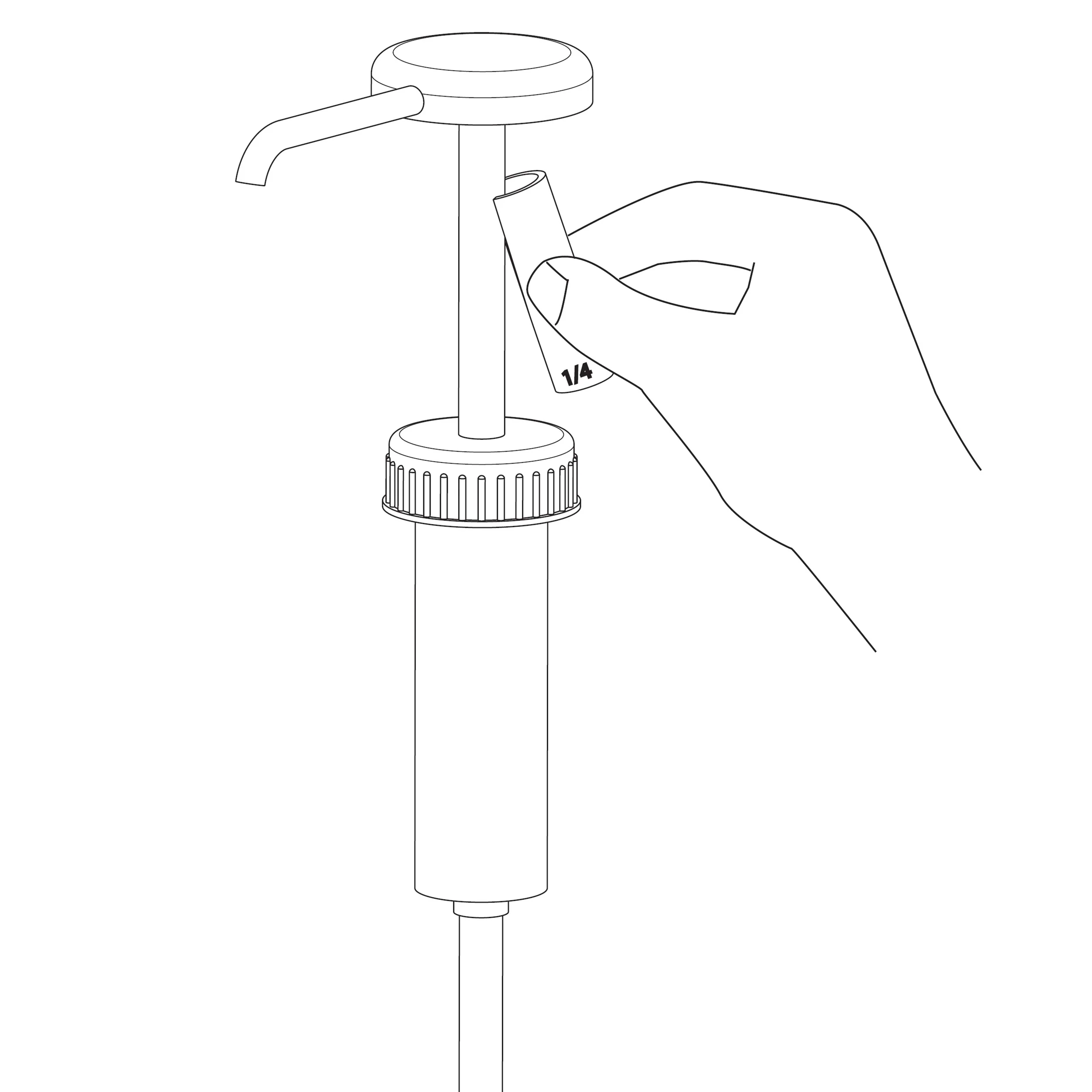 Winco PKT-1 1-1/2 Inch Diameter Pump Dispenser with 3 Capacity Restrictors - Image 3