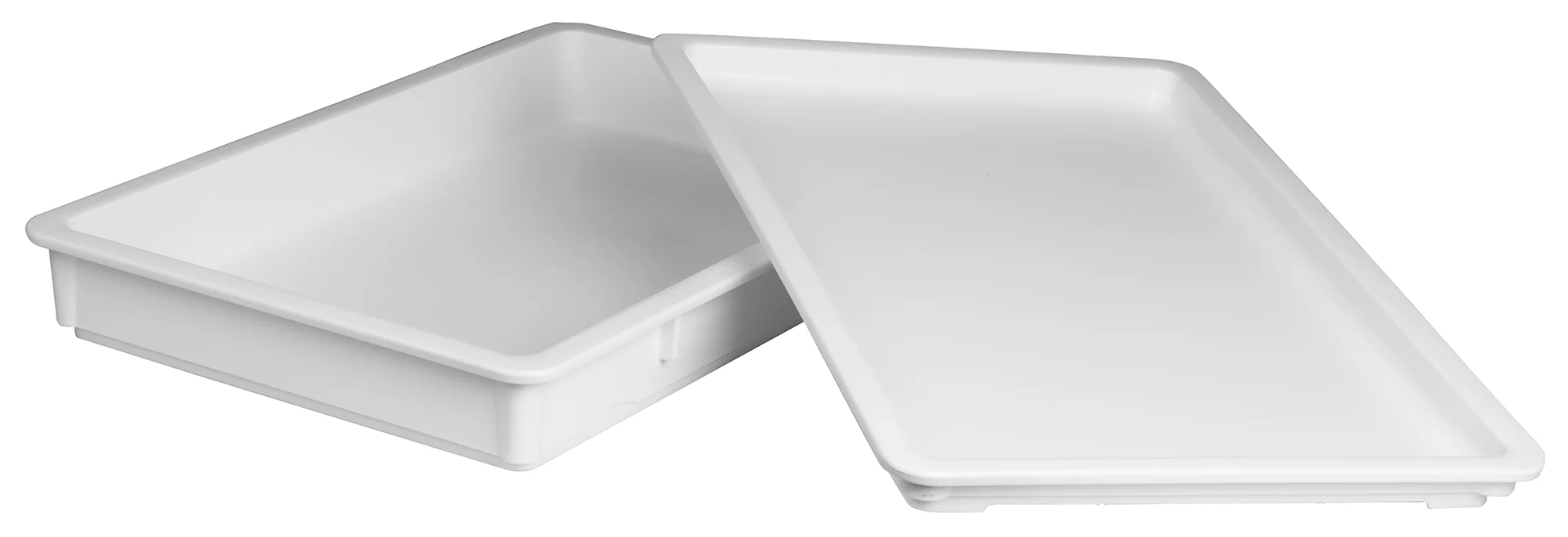 Winco PL-36NC 25 Inch Cover for PL-3N and PL-6N Rectangular BPA Free Polypropylene White - Image 2