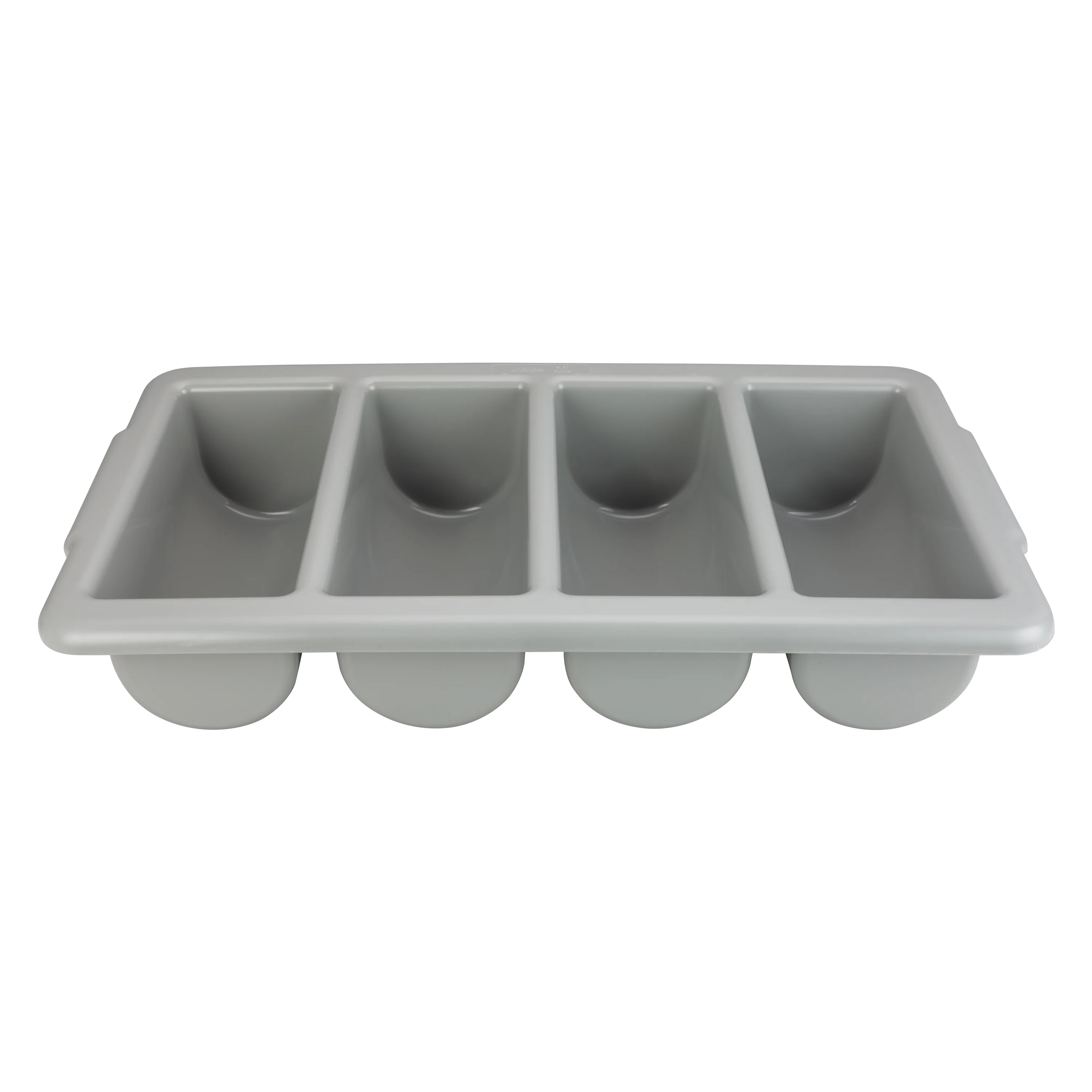 Winco PL-4B 21-1/8 Inch Cutlery Bin Plastic Gray with 4 Compartments - Image 2
