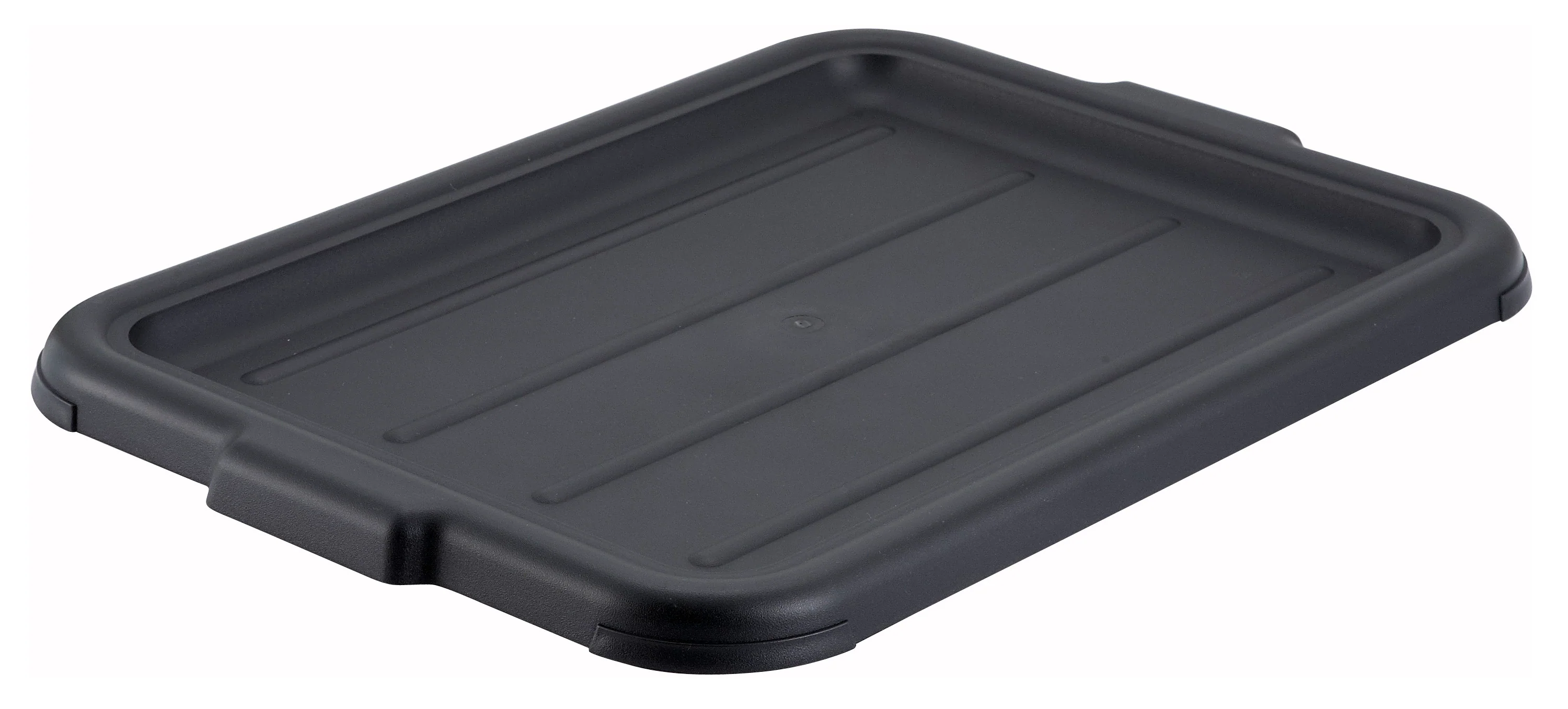 Winco PL-57K 20 Inch Dish Box Cover Black Polypropylene with Heavy Duty Design