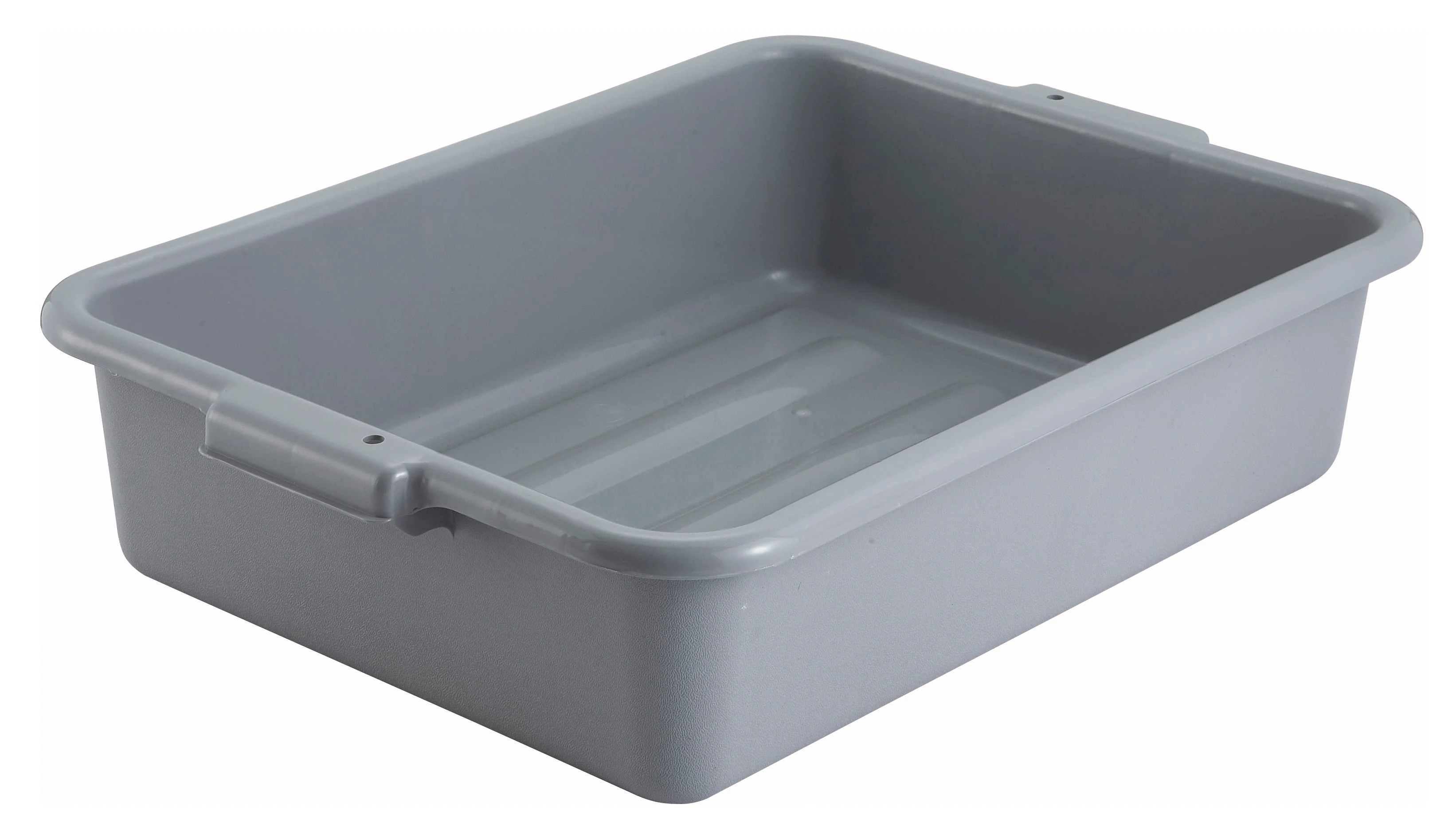 Winco PL-5G 20-1/4 Inch Dish Box Polypropylene Gray Bus Box 1-compartment - Image 2