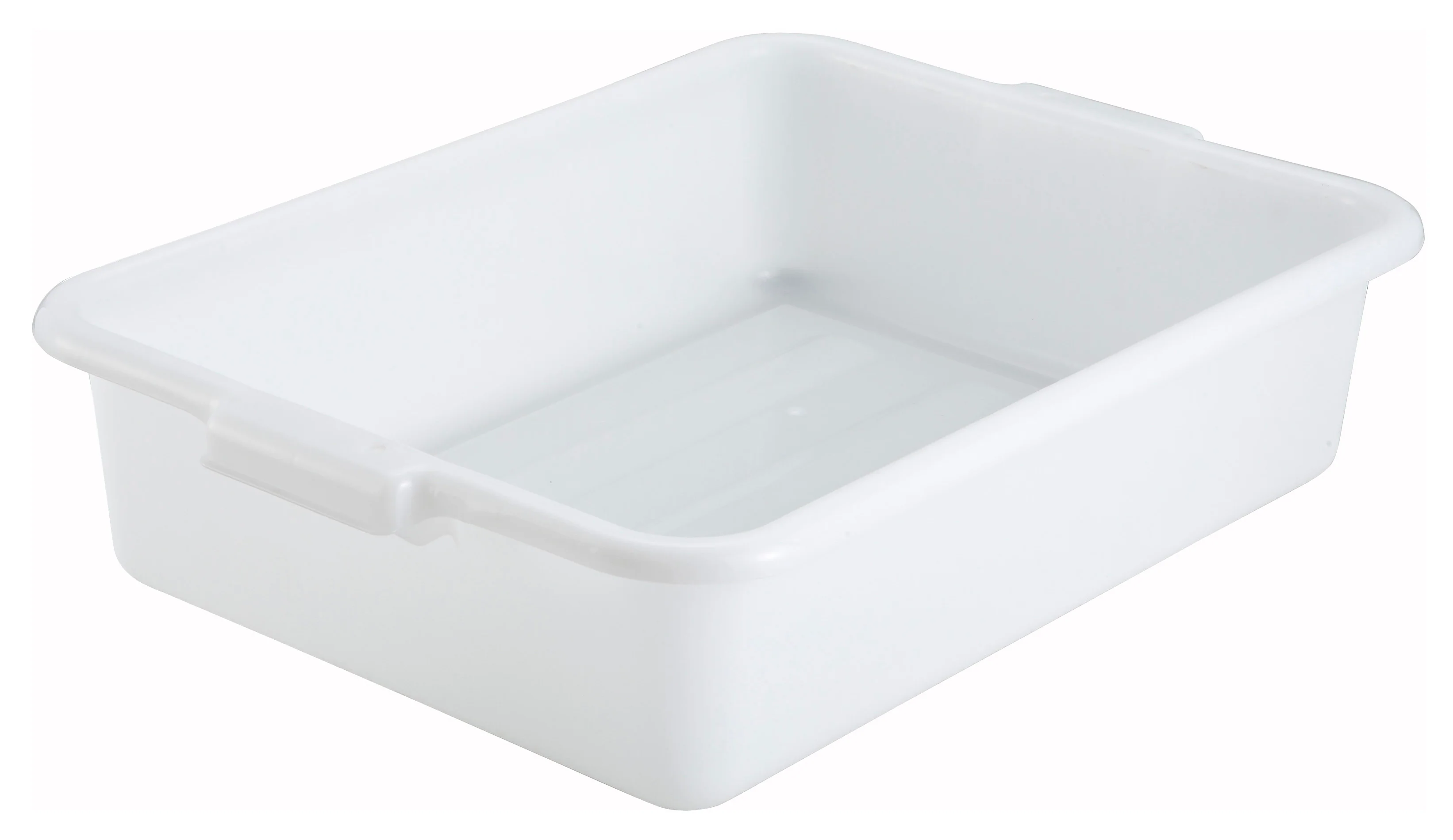 Winco PL-5W 20-1/4 Inch Dish Box Polypropylene White NSF 1-compartment - Image 2