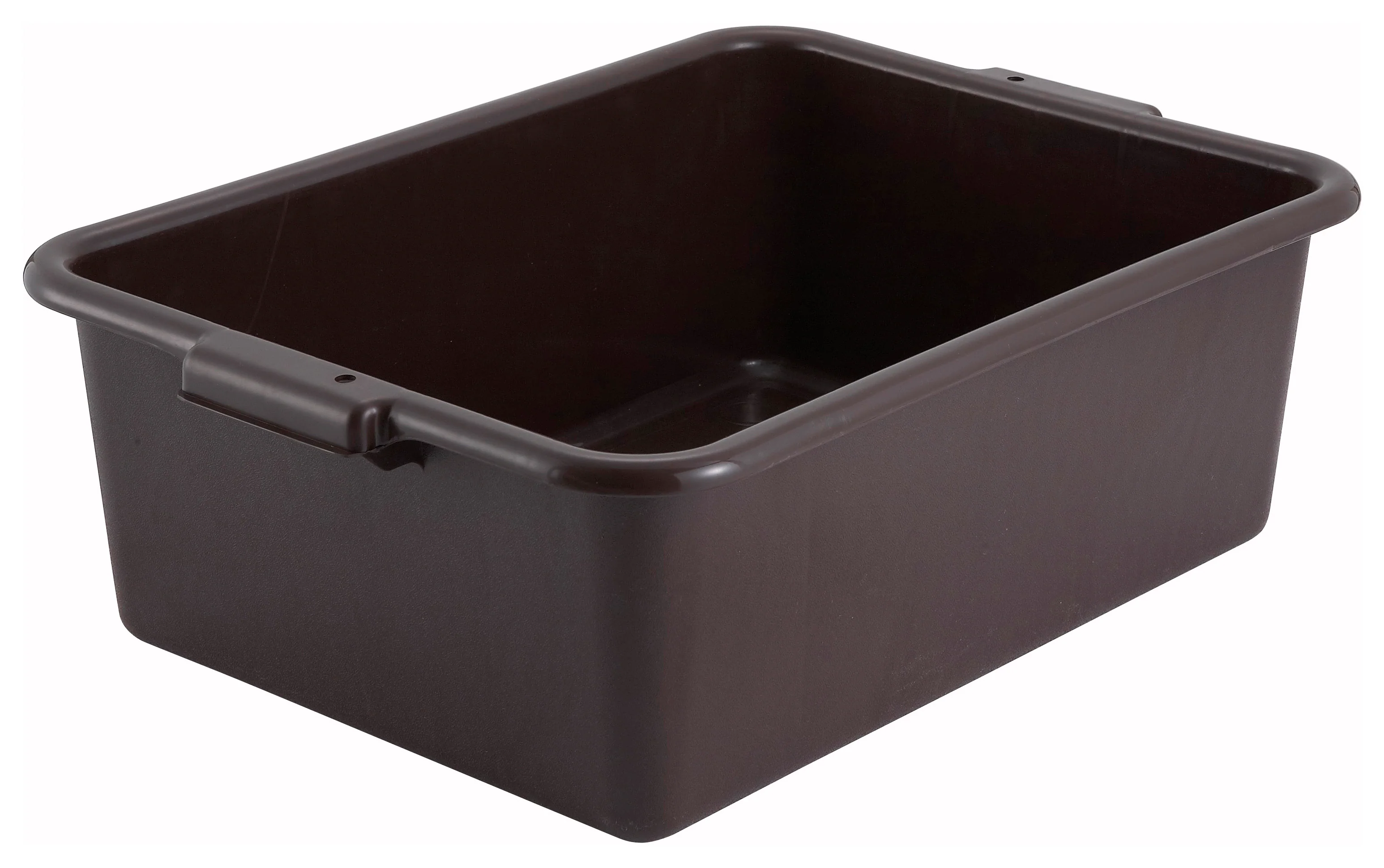 Winco PL-7B 21-1/2 Inch Brown Dish Box Polypropylene NSF Approved - Image 3