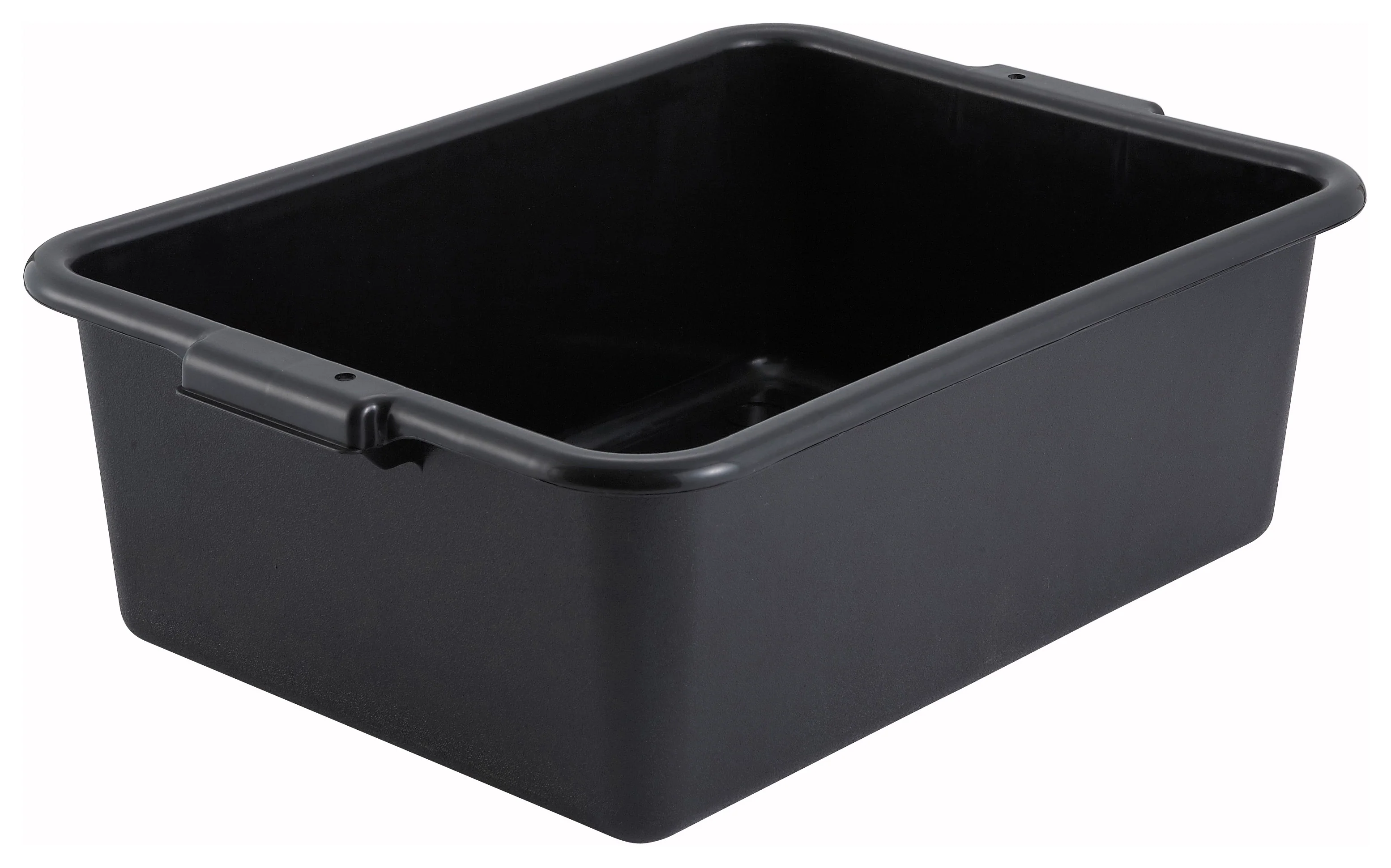 Winco PL-7K 21-1/2 Inch Dish Box Polypropylene Black Bus Box and Tub