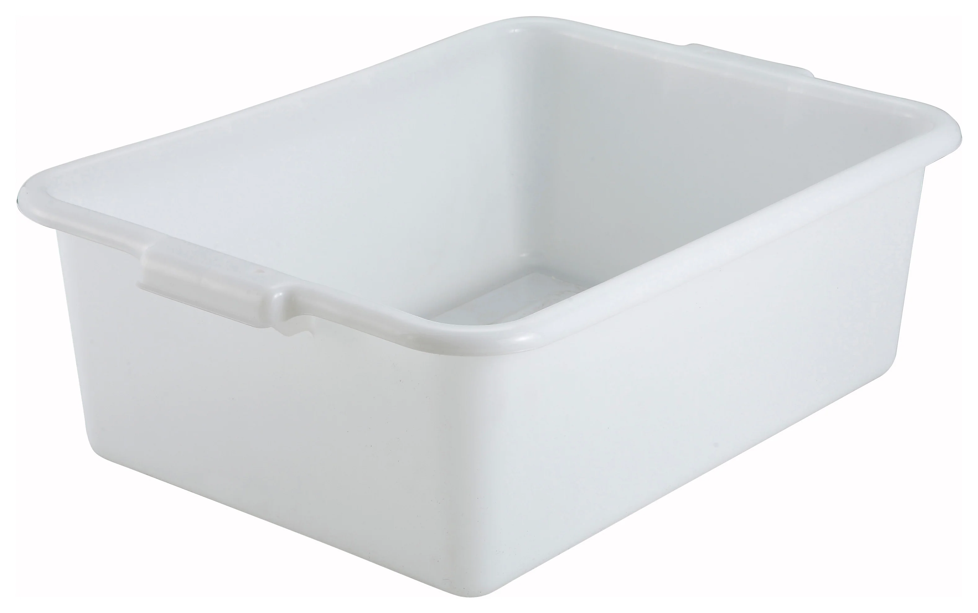 Winco PL-7W 21-1/2 Inch White Dish Box Polypropylene for Storage and Transport - Image 2